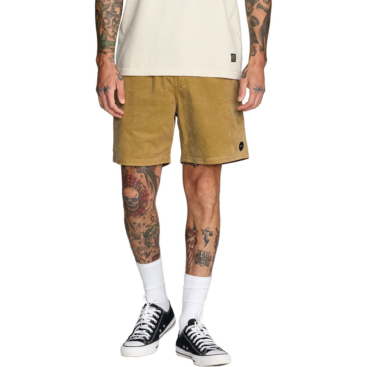 Image of RVCA Escape Elastic Cord Short II - Men's Ochre, XL