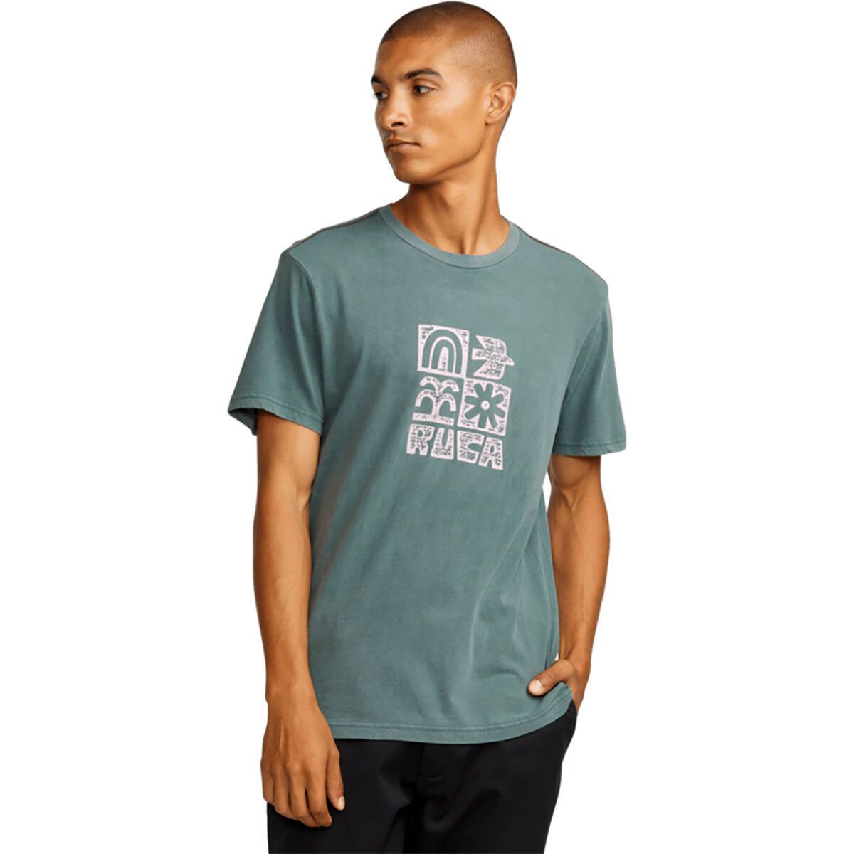 Image of RVCA Mosaic Short-Sleeve T-Shirt - Men's Balsam Green, S