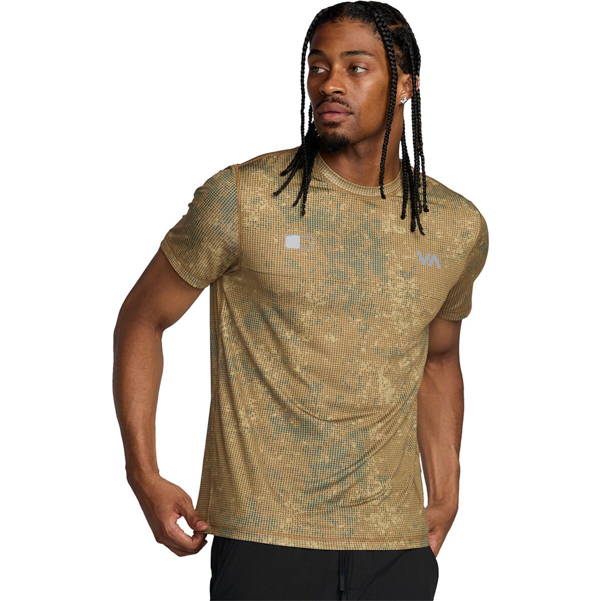 Image of RVCA Vent Lite Short-Sleeve Shirt - Men's Wood, S