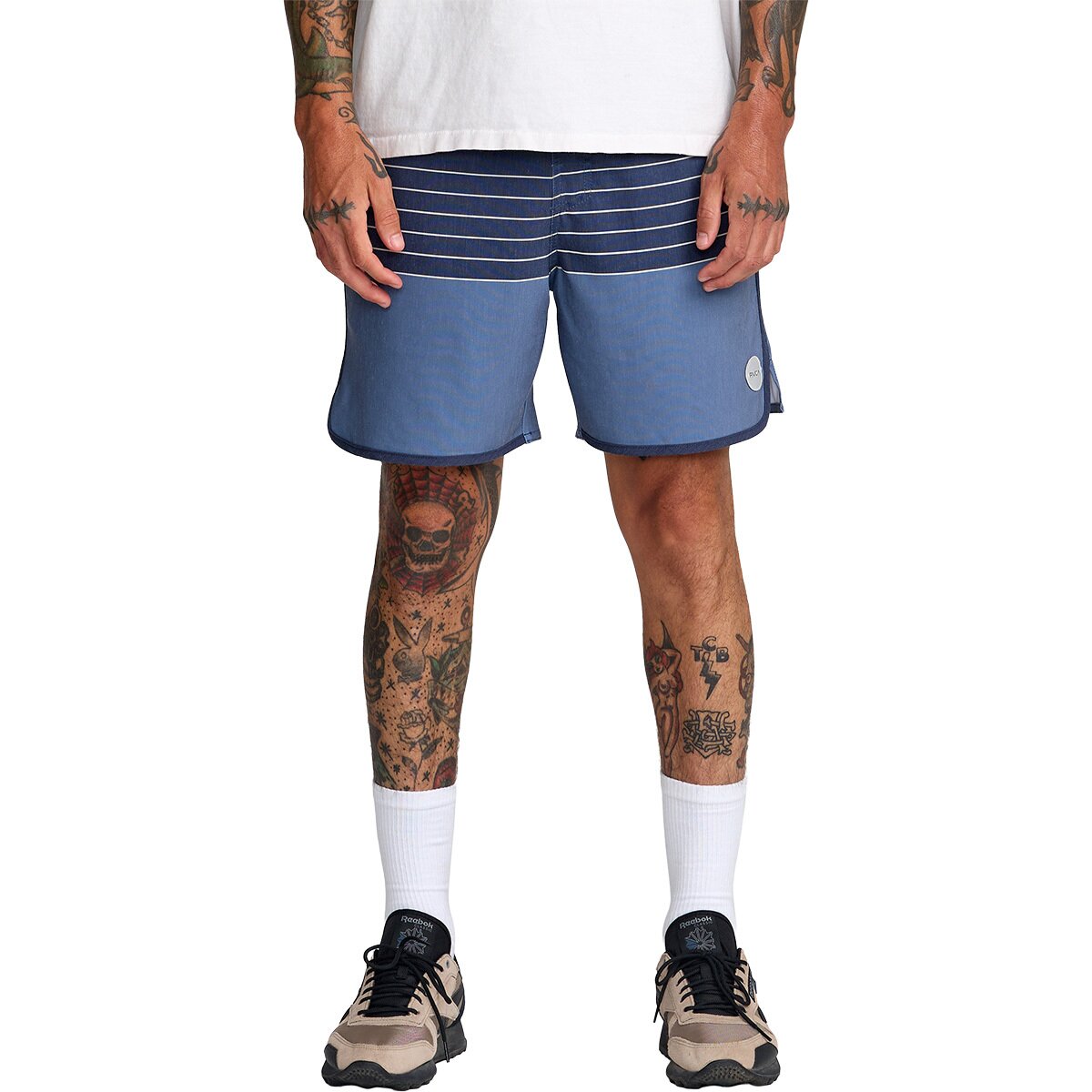 Image of RVCA Yogger Hybrid Tech 17in Short - Men's Moody Blue, XXL