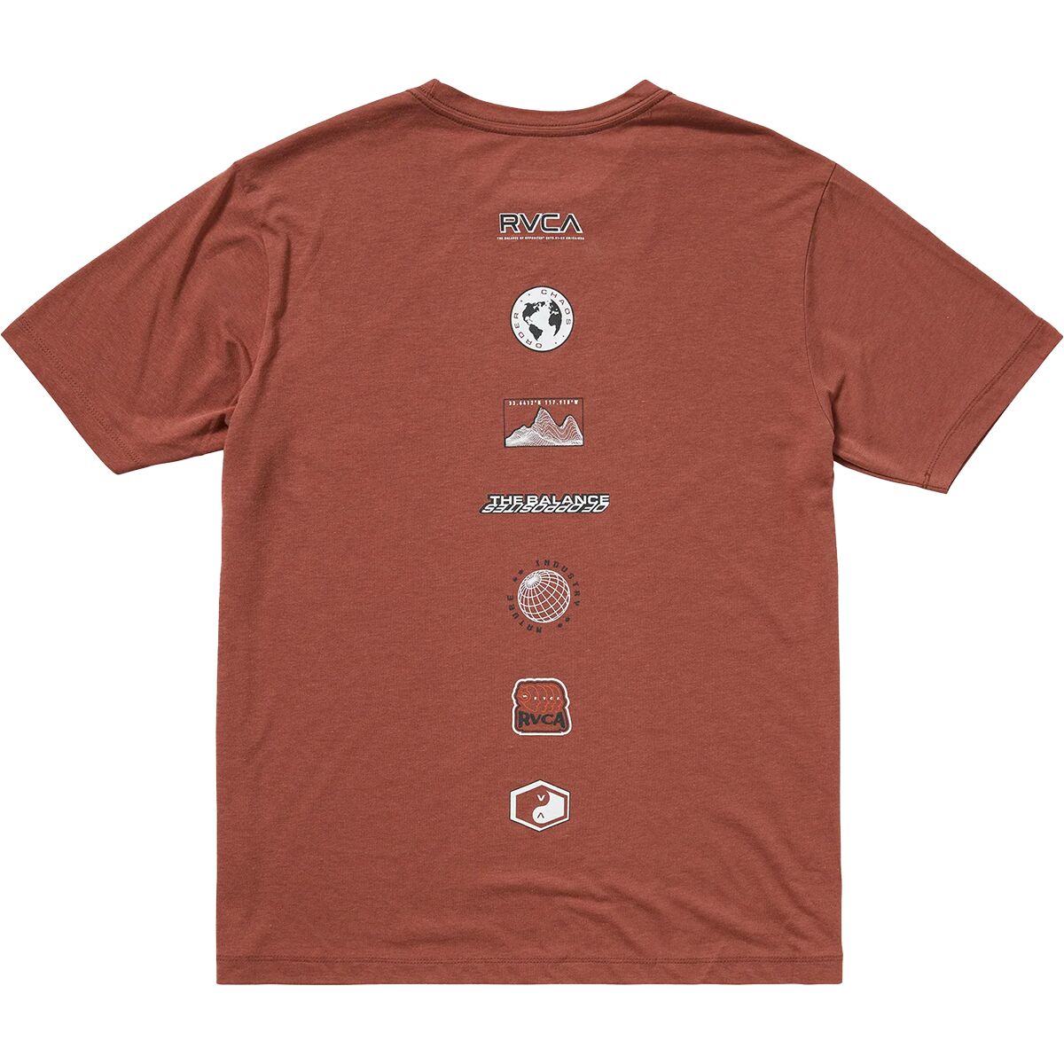 RVCA RVCA XT Stacks Short-Sleeve T-Shirt - Men's Dusty Red, M