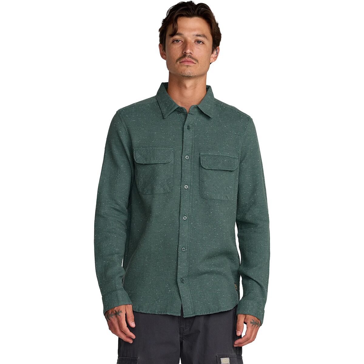 RVCA RVCA Dayshift Long-Sleeve Flannel - Men's Balsam Green, S