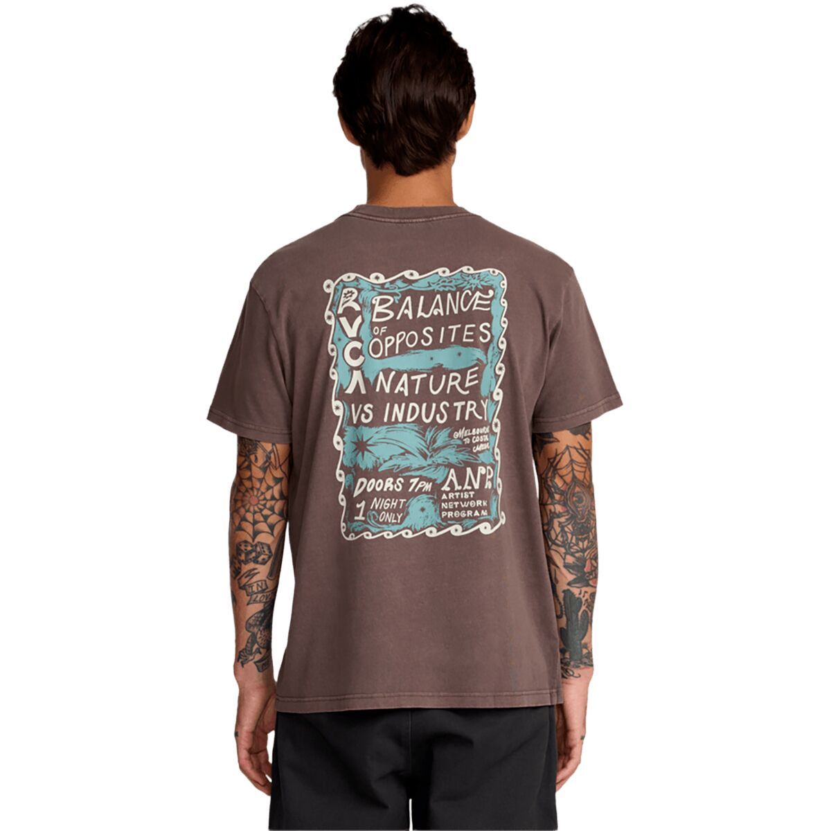 Image of RVCA Mel G Flora Short-Sleeve T-Shirt - Men's Mocha, M