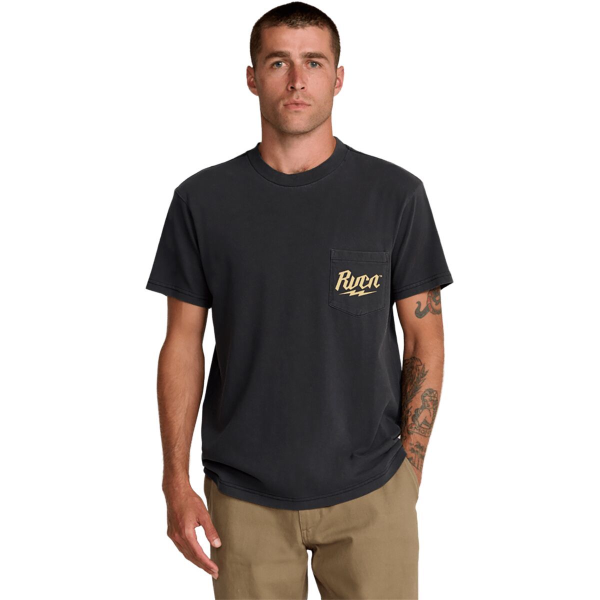 Image of RVCA Rvca Shock Pocket Short-Sleeve T-Shirt - Men's Black, L