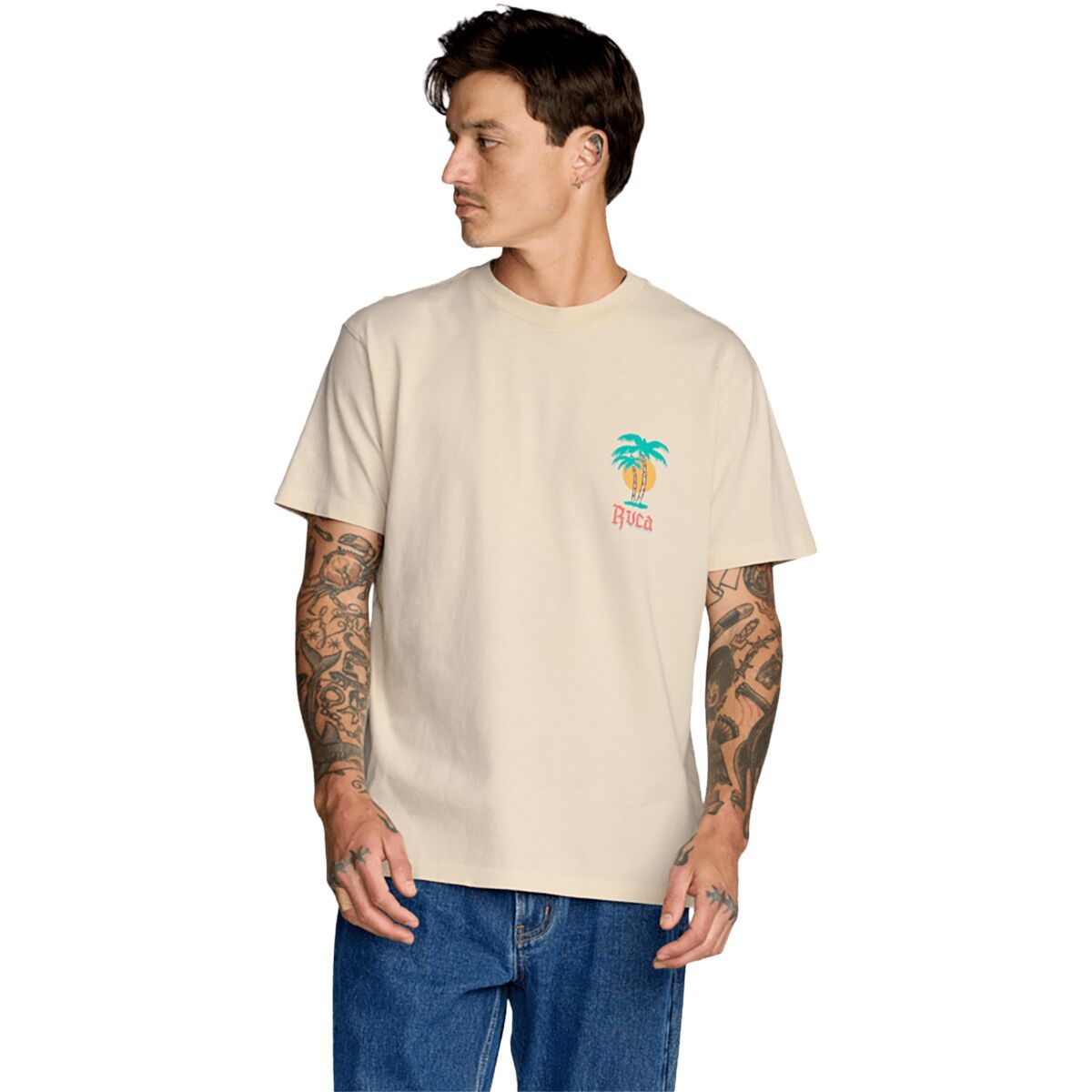 Image of RVCA Frond Mural Shirt - Men's Ceramic, L