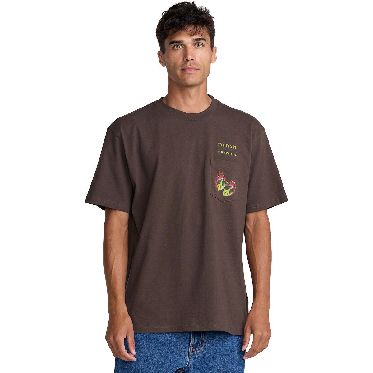 Image of RVCA Hot Dice T-Shirt - Men's Mocha, M