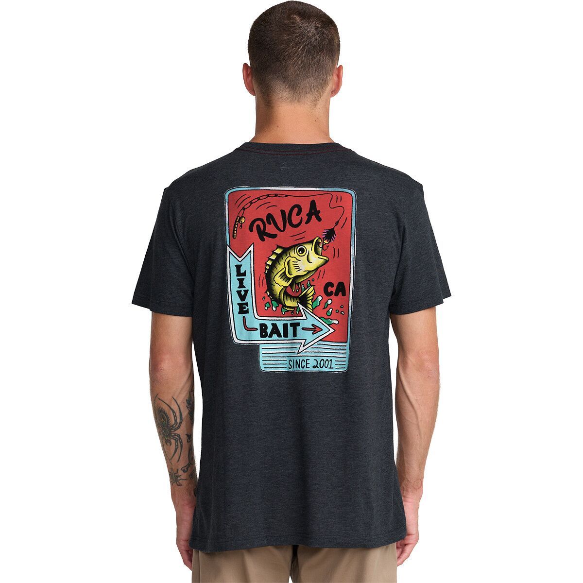 Image of RVCA Live Bait T-Shirt - Men's Black, S