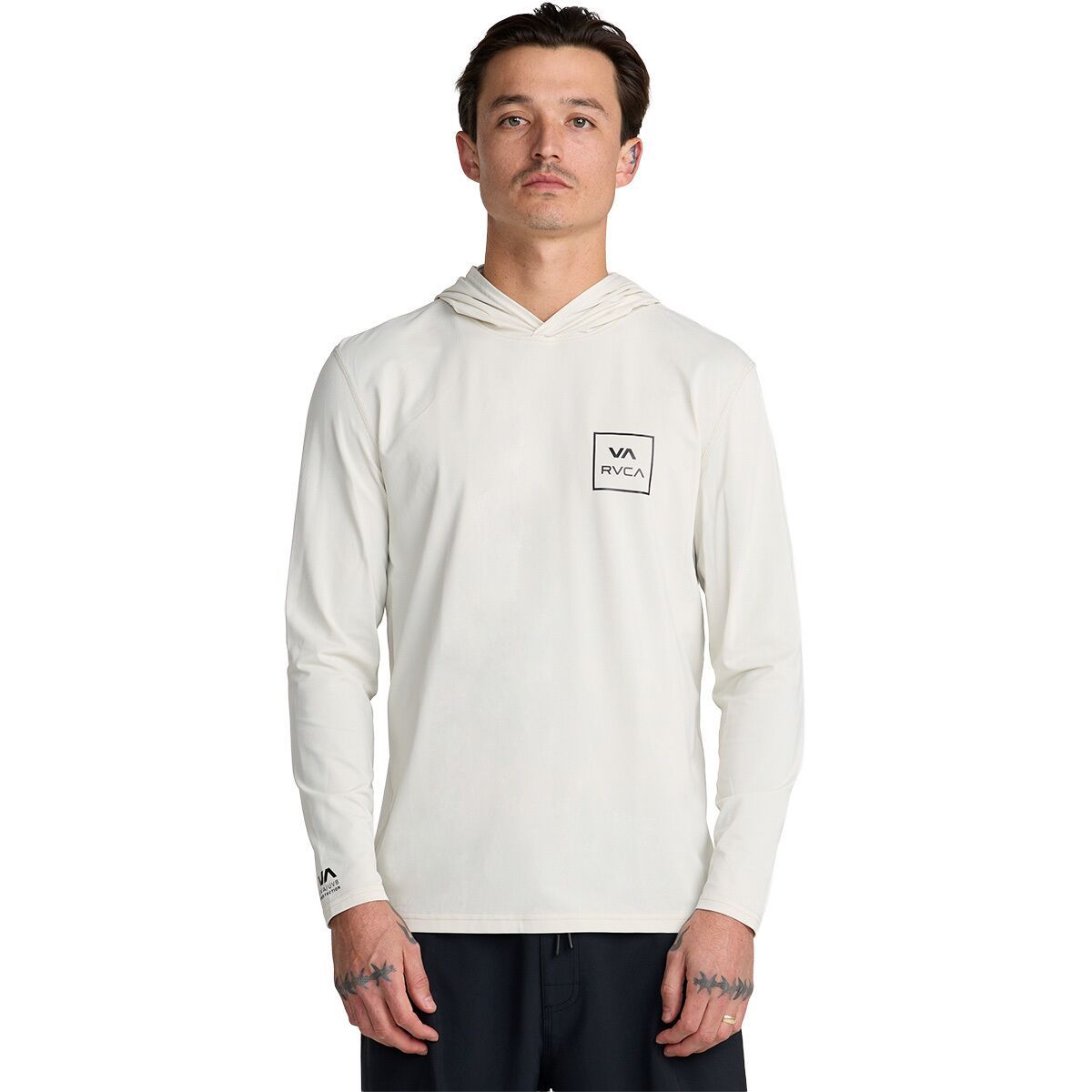 Image of RVCA RVCA Surf Shirt Hoodie - Men's Silver Bleach, XXL