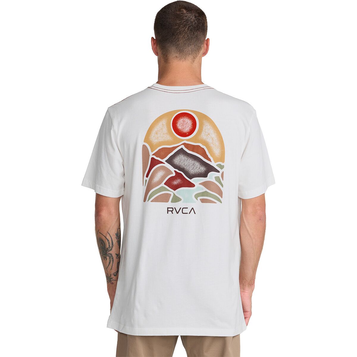 Image of RVCA River Run T-Shirt - Men's Antique White, S