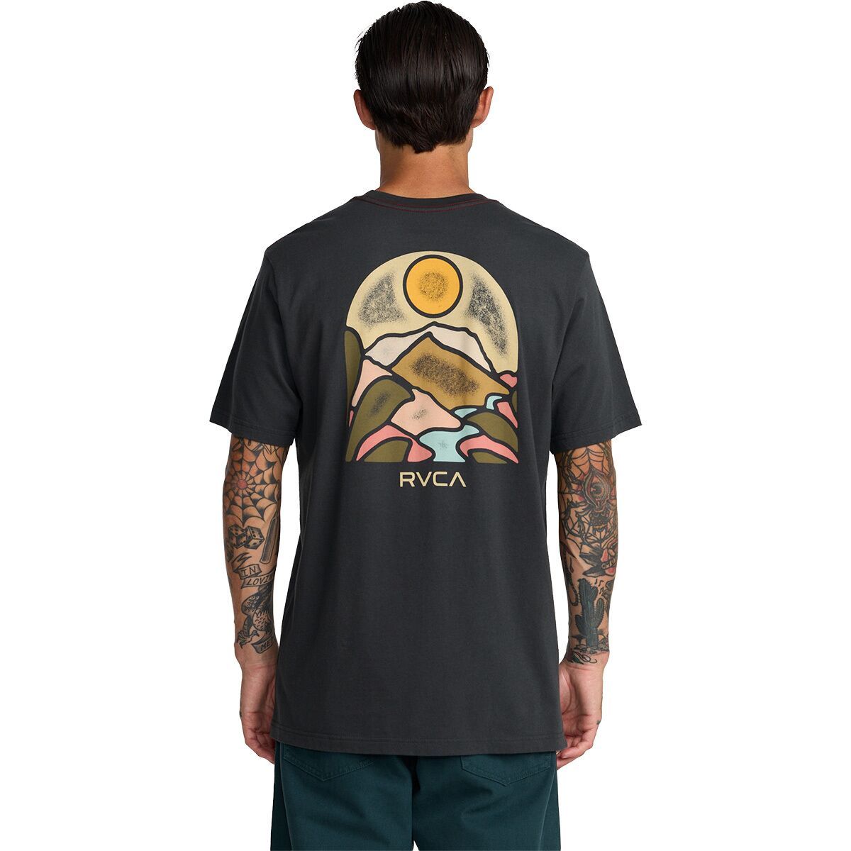 Image of RVCA River Run T-Shirt - Men's Black, L