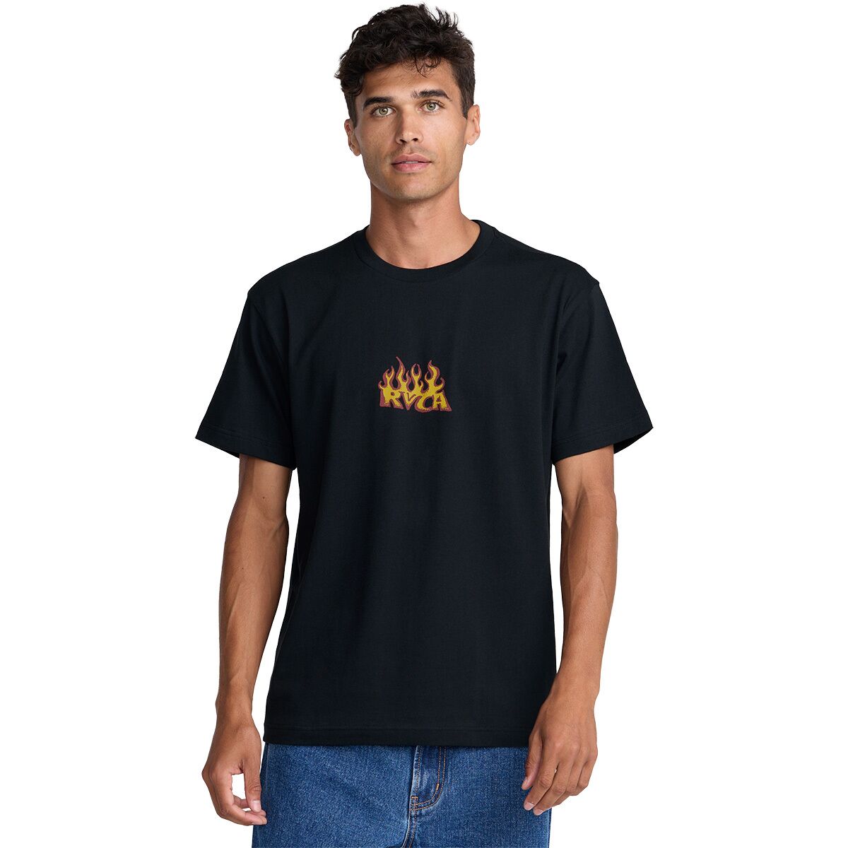 Image of RVCA Spanky Fuego T-Shirt - Men's Black, XXL