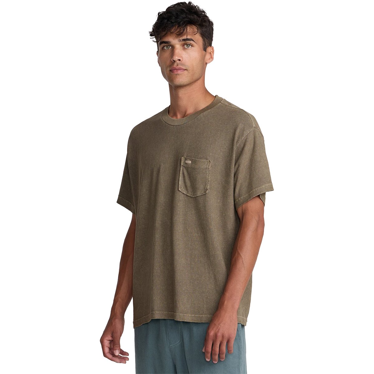 Image of RVCA Vacancy Pocket T-Shirt - Men's Mushroom, M