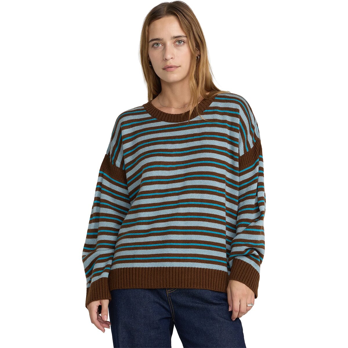 Image of RVCA Frontier Ls Sweater - Women's Arona Blue, XS