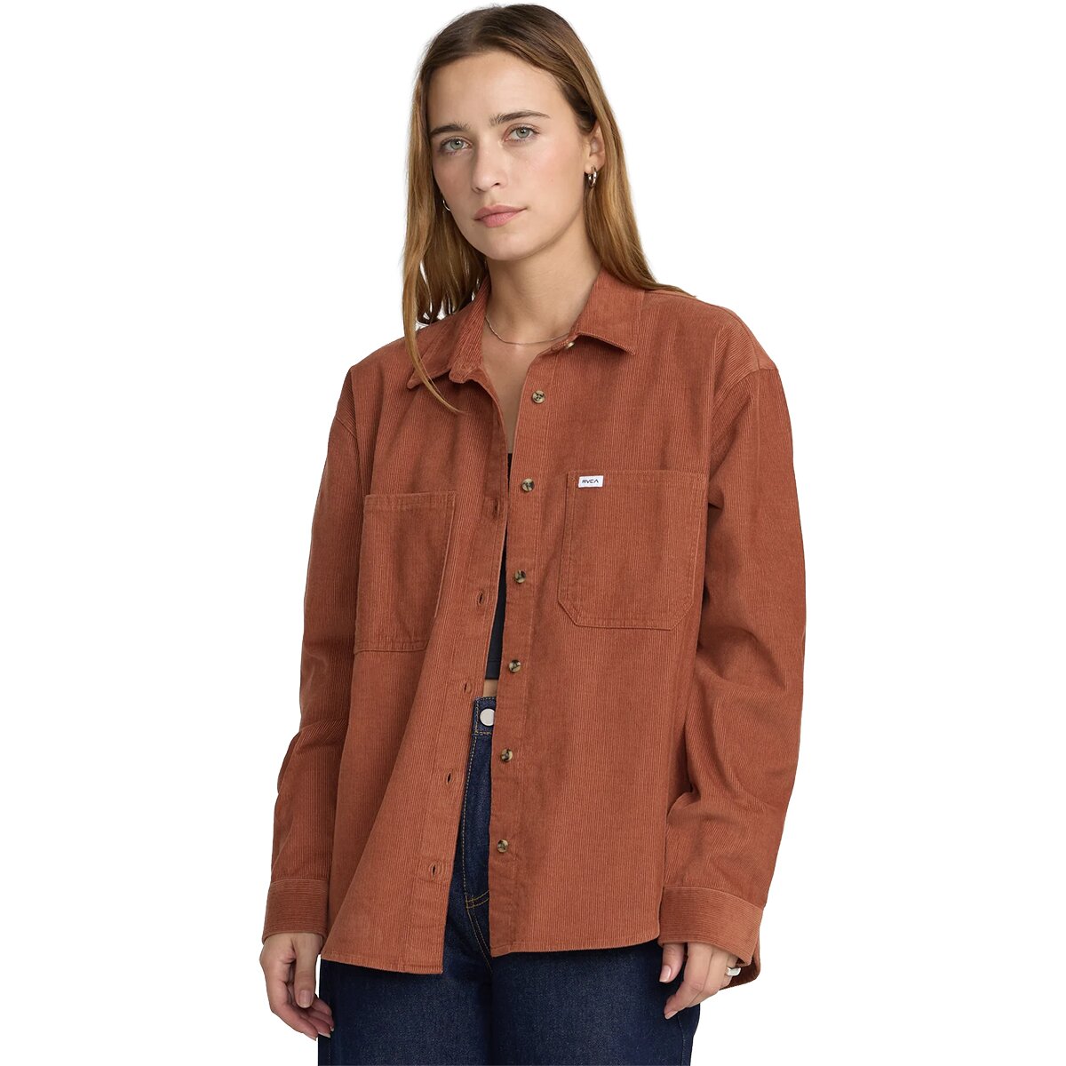 Image of RVCA Manchester Overshirt - Women's Mocha Bisque, M