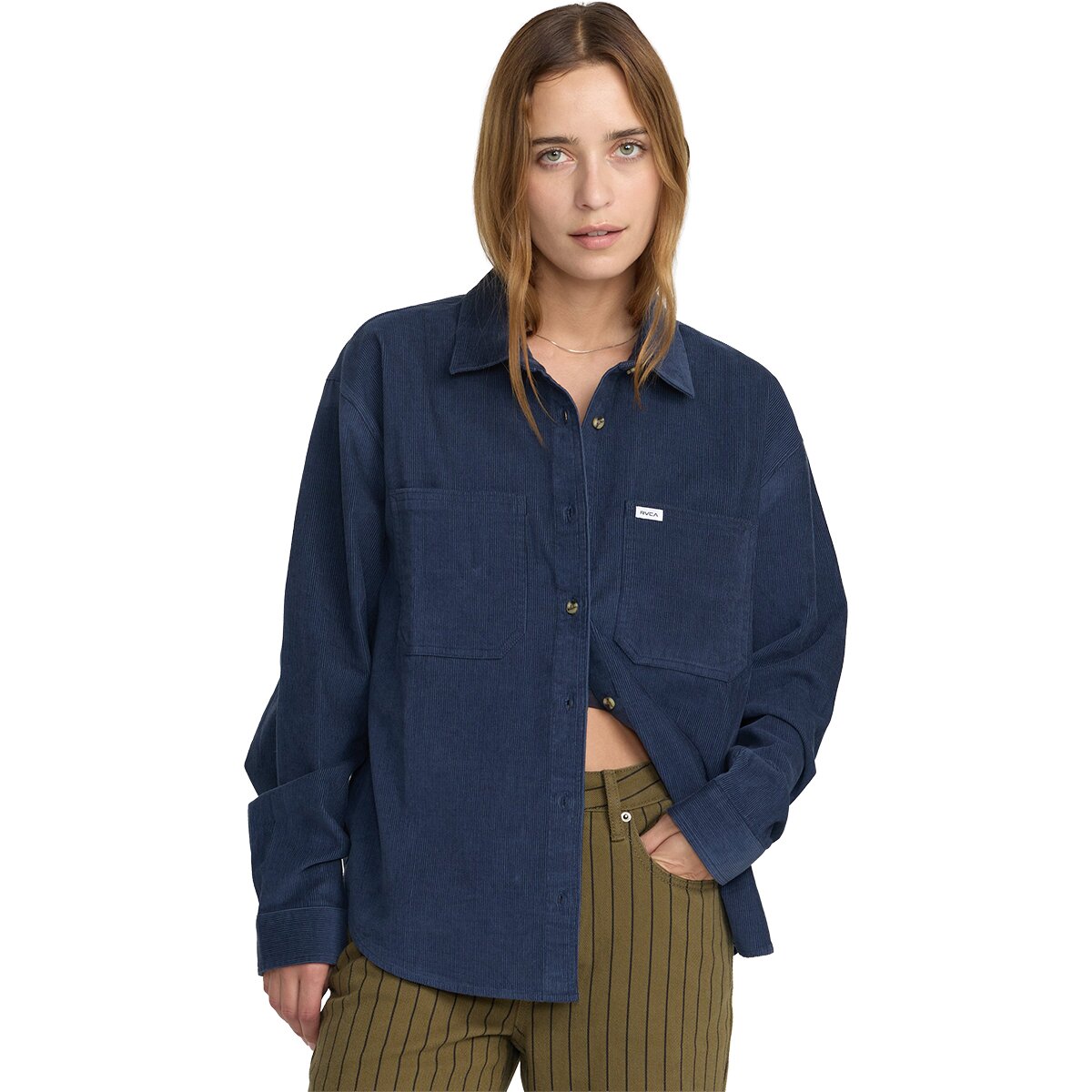 Image of RVCA Manchester Overshirt - Women's Navy, M