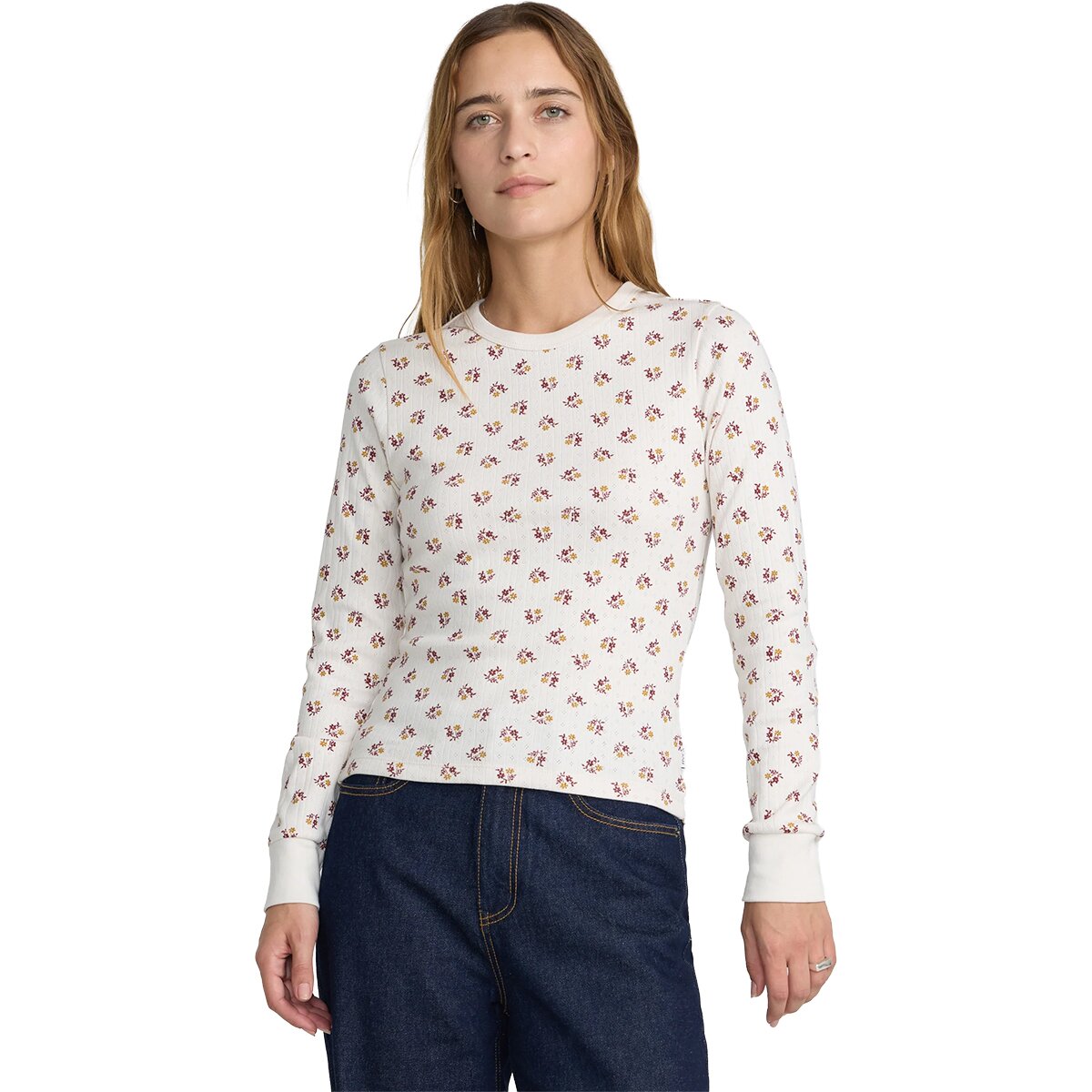 Image of RVCA Pioneer Long-Sleeve Shirt - Women's Cloud, S