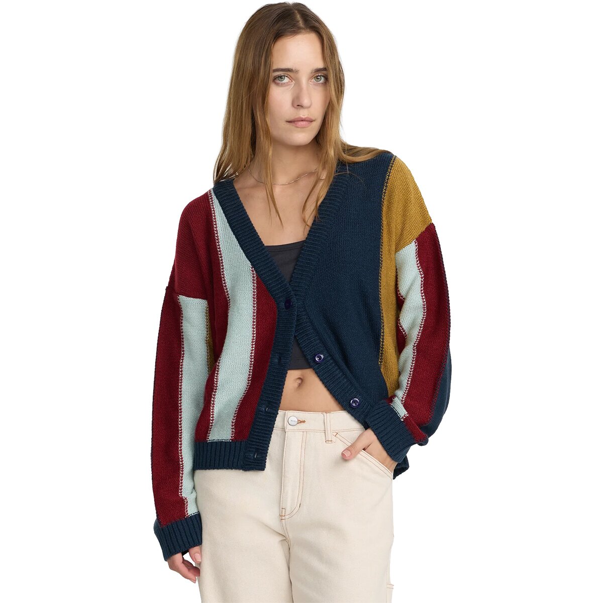Image of RVCA Unbound Cardigan - Women's Navy, XL