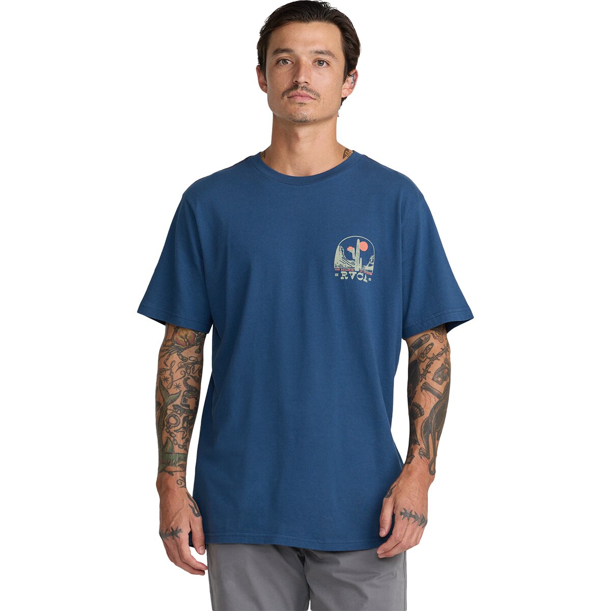 Image of RVCA Saguaro Canyon Shirt - Men's Dark Denim, S