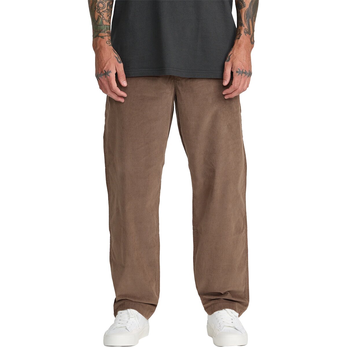 Image of RVCA Vacancy Cord Elastic Pant - Men's Mushroom, XXL