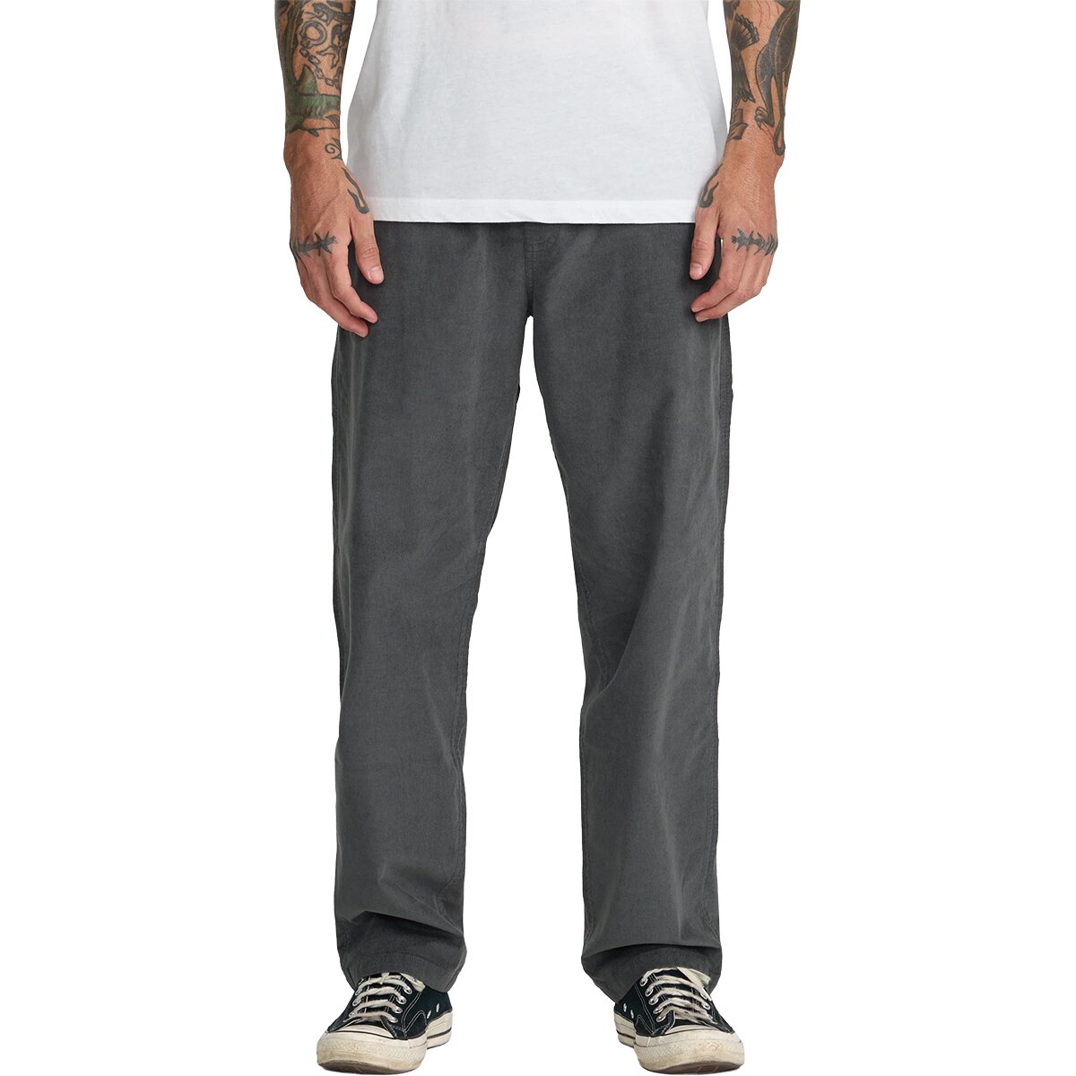 Image of RVCA Vacancy Cord Elastic Pant - Men's Sage Leaf, XL