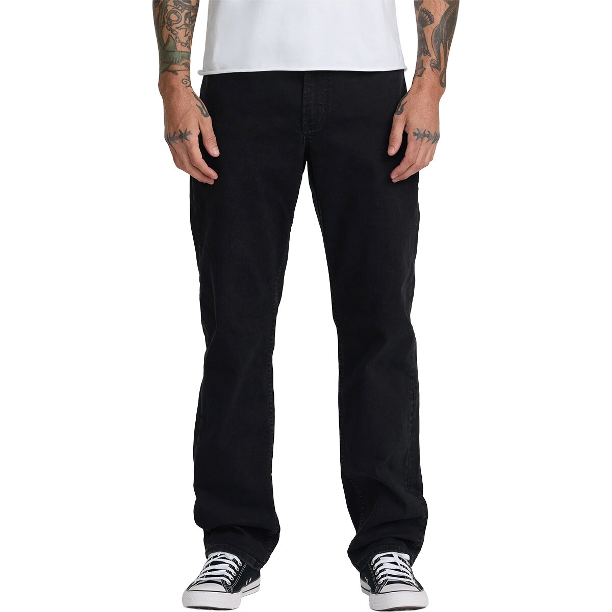 Image of RVCA Weekend Dayshift Denim Pant - Men's Black Overdye, 34