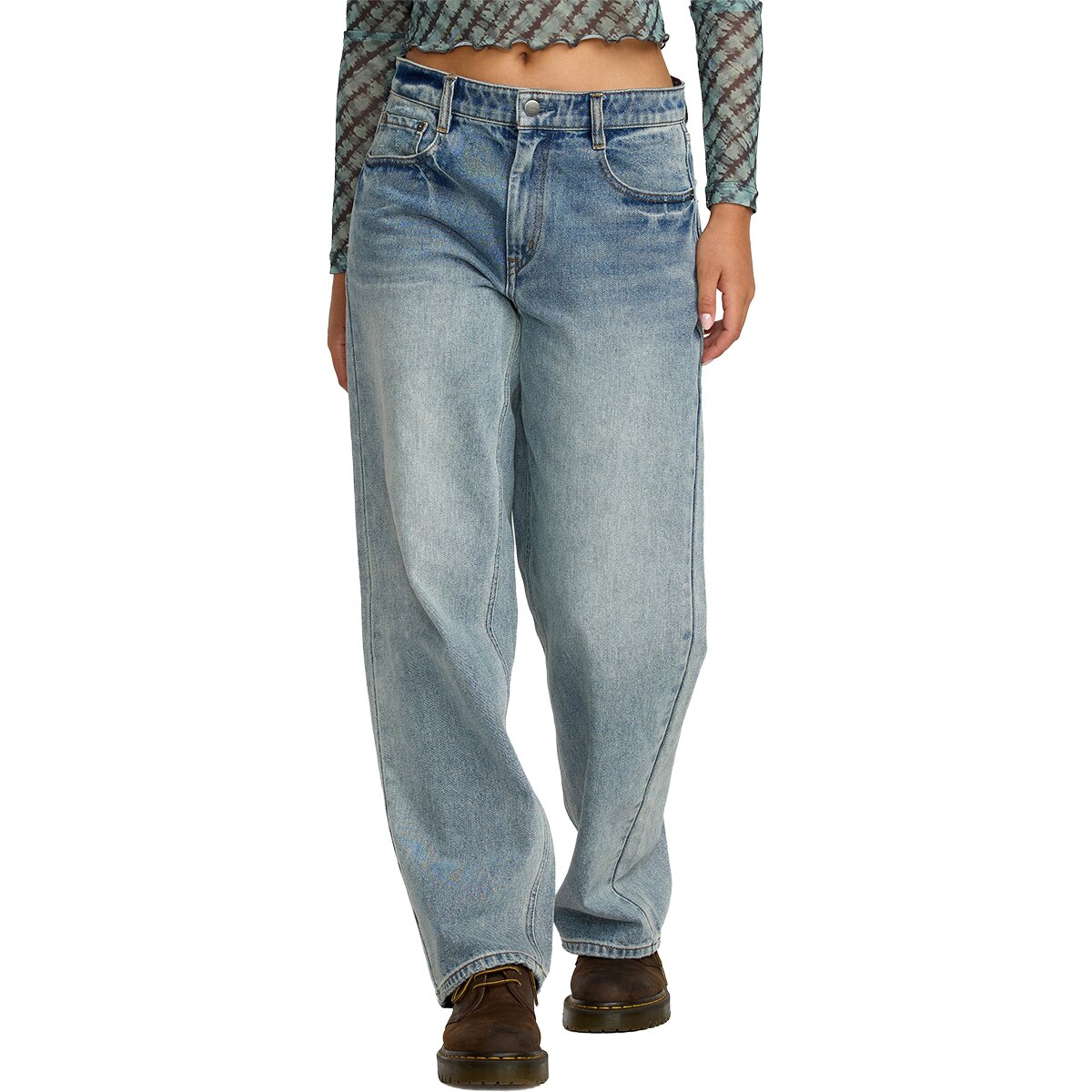 Image of RVCA Coco II Denim Pant - Women's Light Vintage Indigo, 30