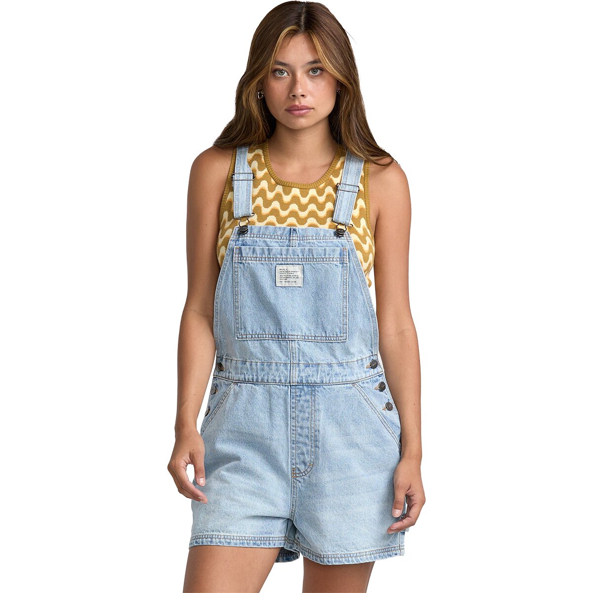 Image of RVCA Drea Overall - Women's Bleached Indigo, M