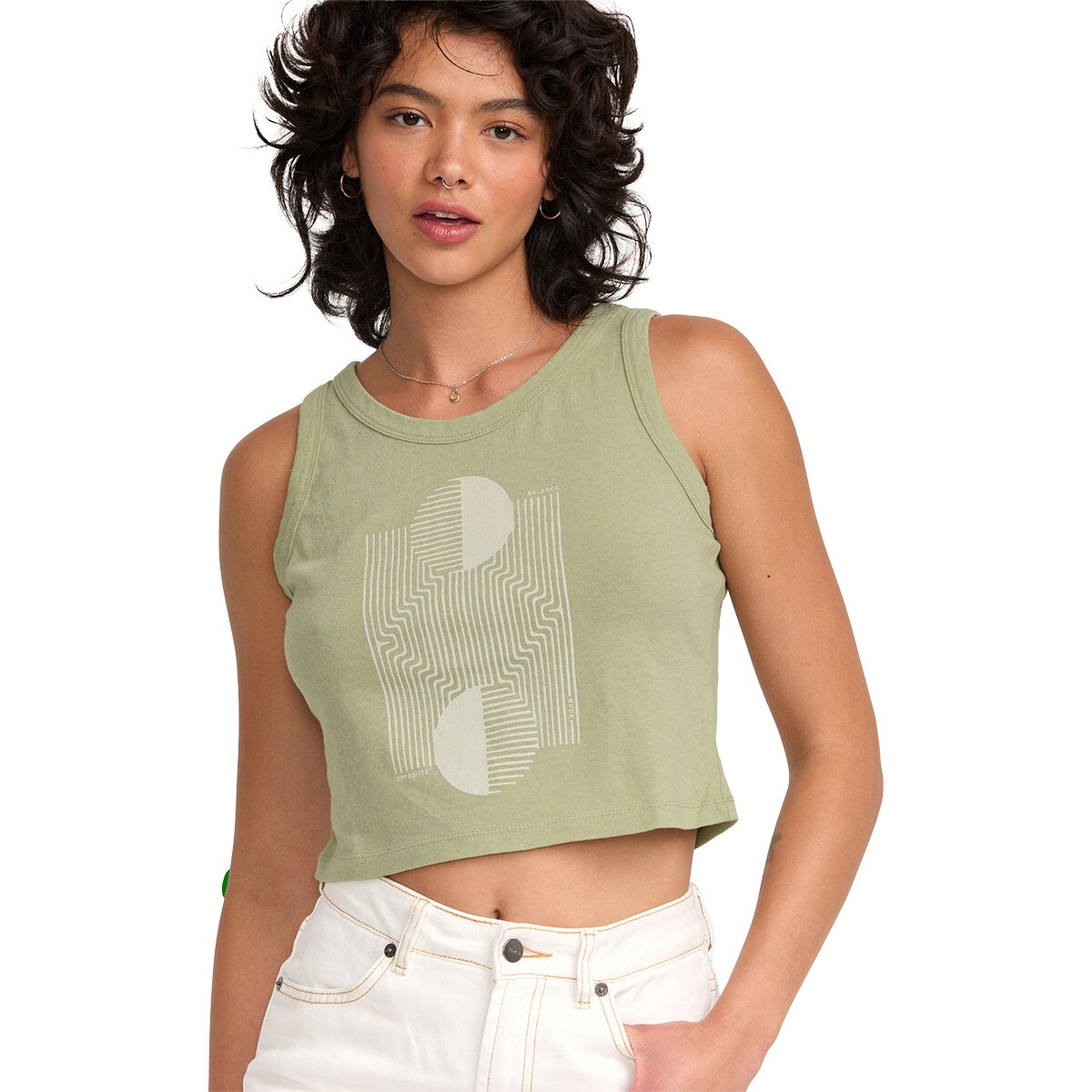 Image of RVCA Flow Tank Top - Women's Green Tea, S