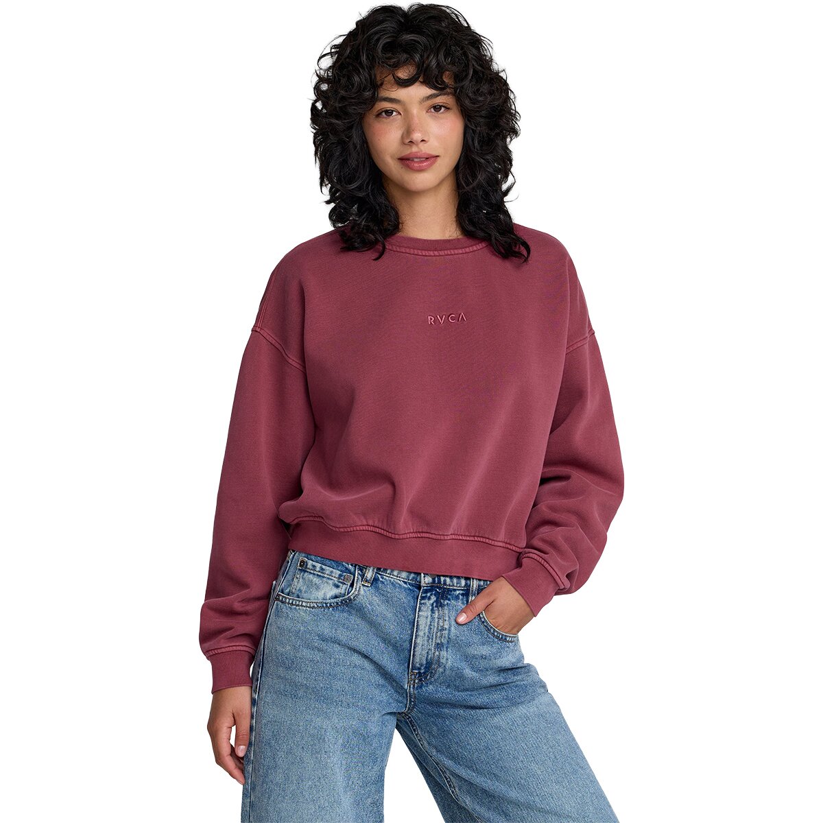 Image of RVCA Forever Fleece Pullover - Women's Ruby Red, M
