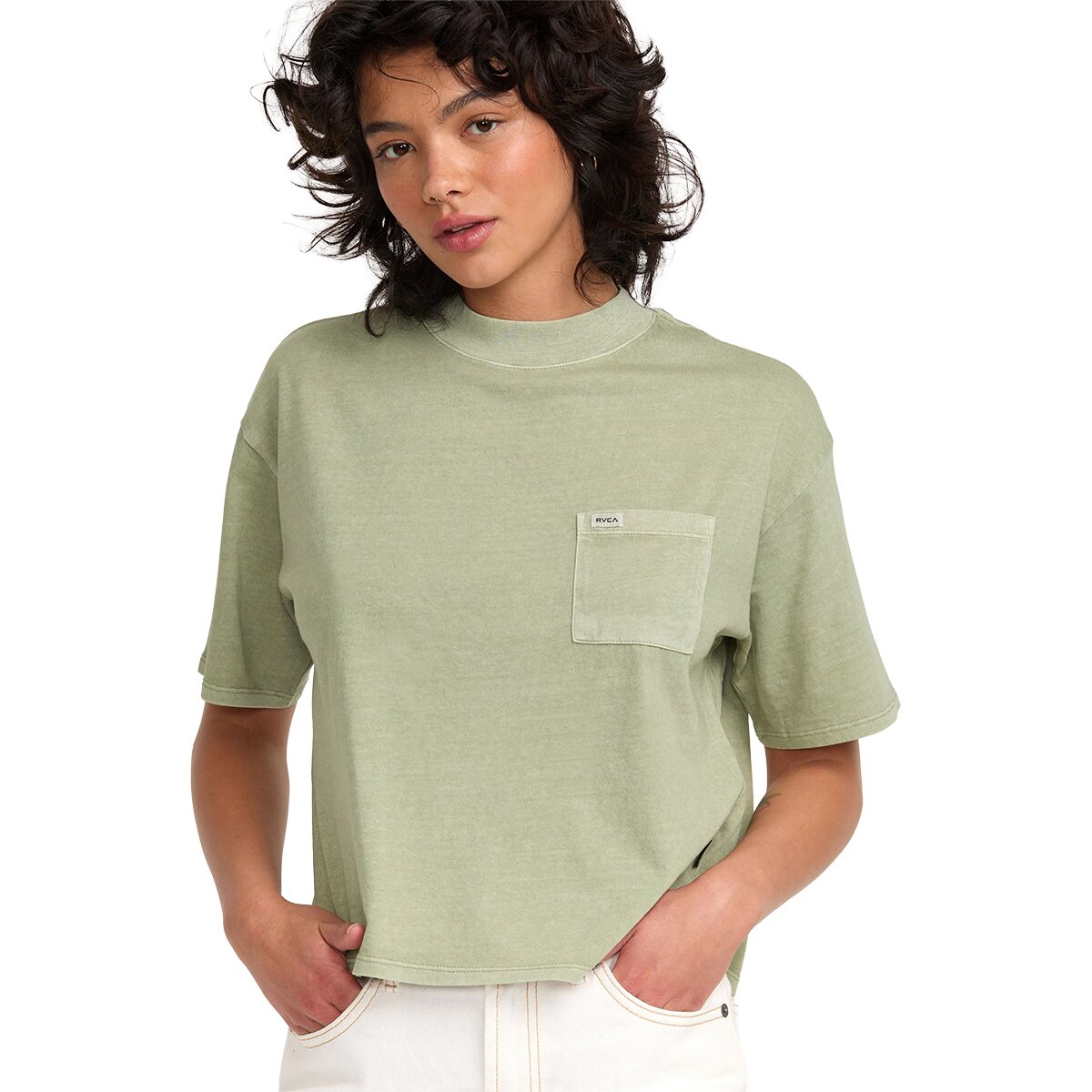 RVCA RVCA Kinney Pocket PTC T-Shirt - Women's Green Tea, L