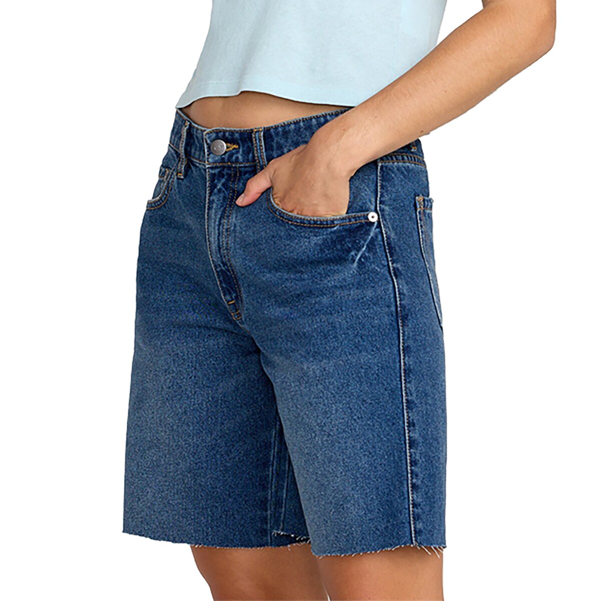 Image of RVCA Long Beach Jort - Women's Harbor Blue, 26