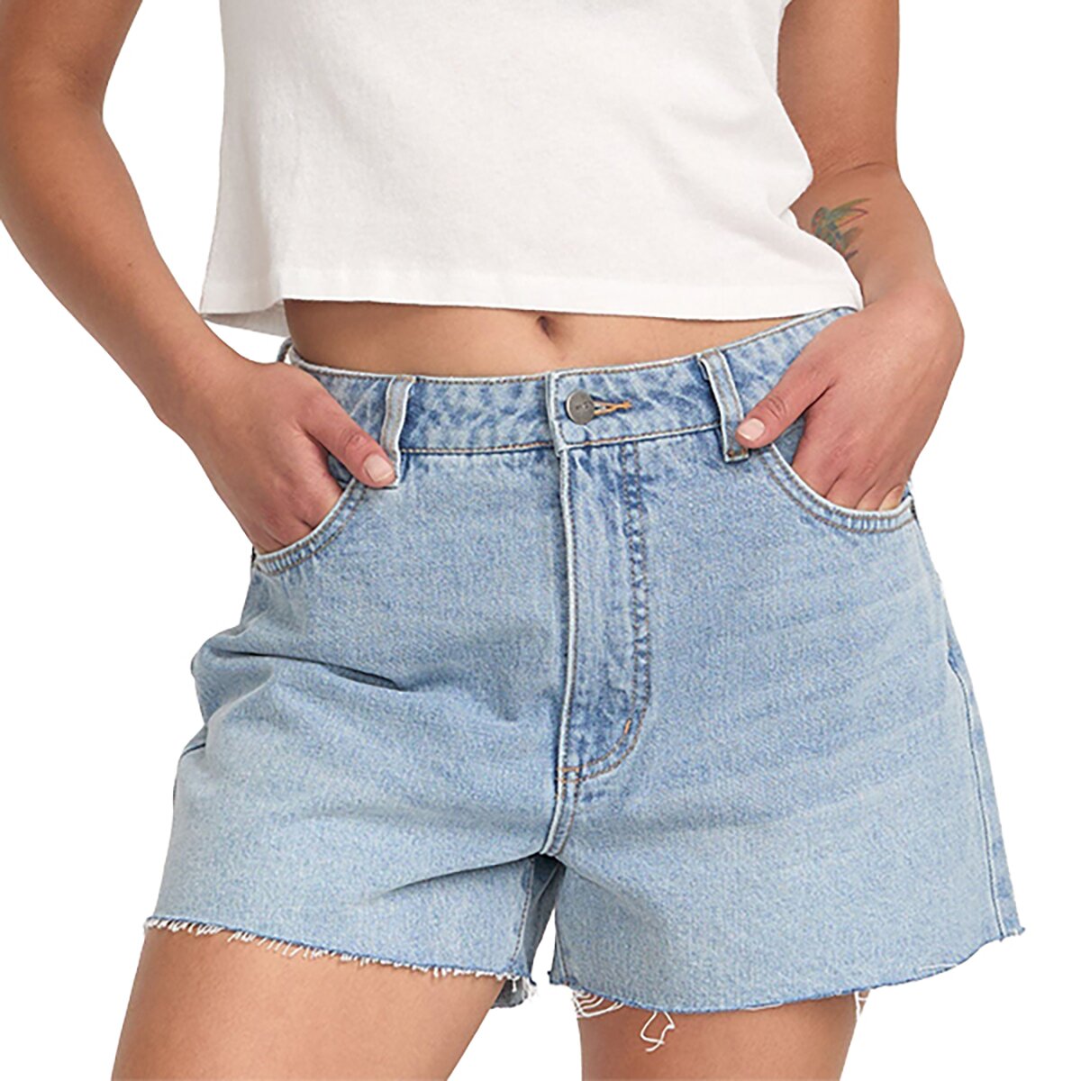 Image of RVCA Pacific Denim Short -Women's Bleached Indigo, 25