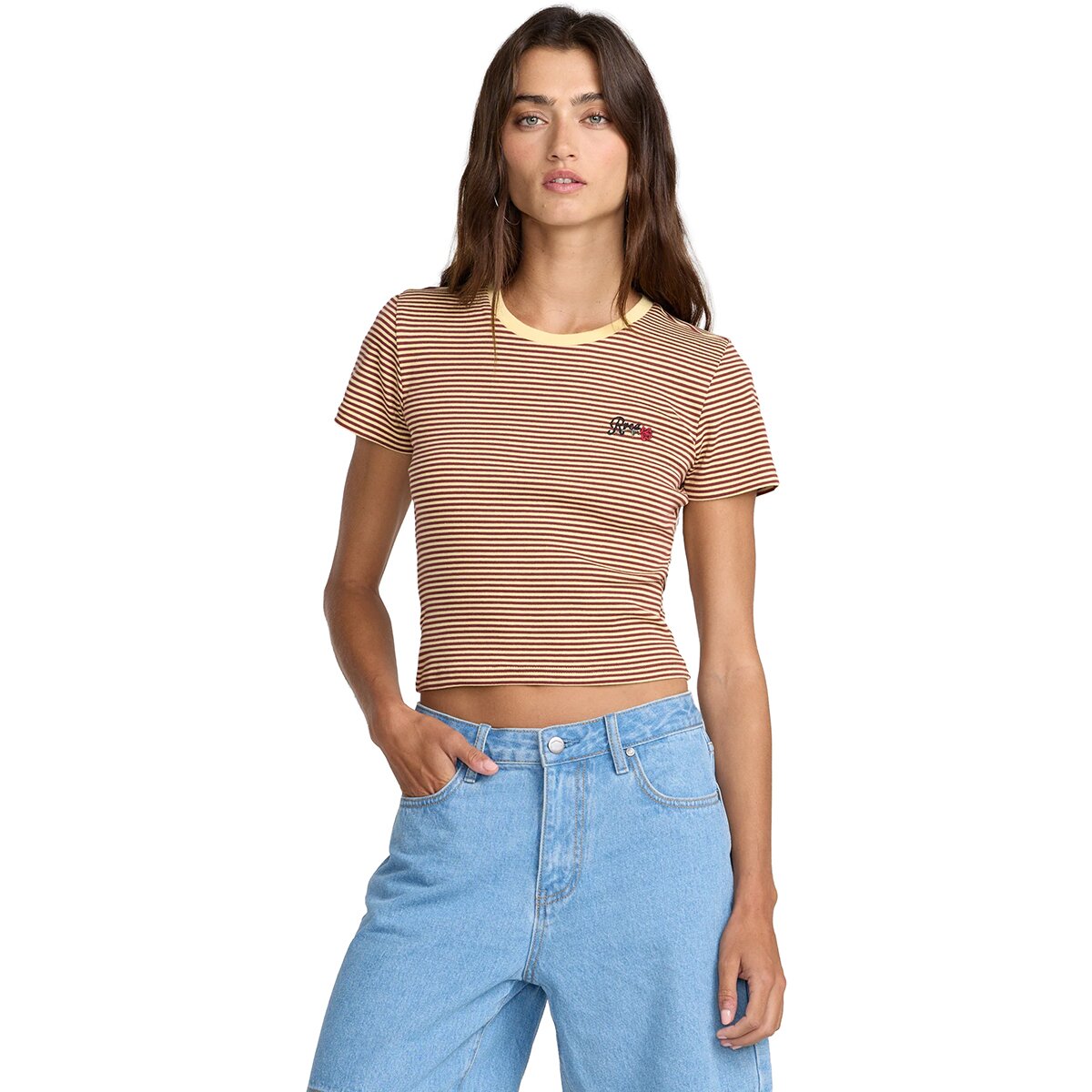 Image of RVCA Puerto Baby T-Shirt - Women's Sunshine, L
