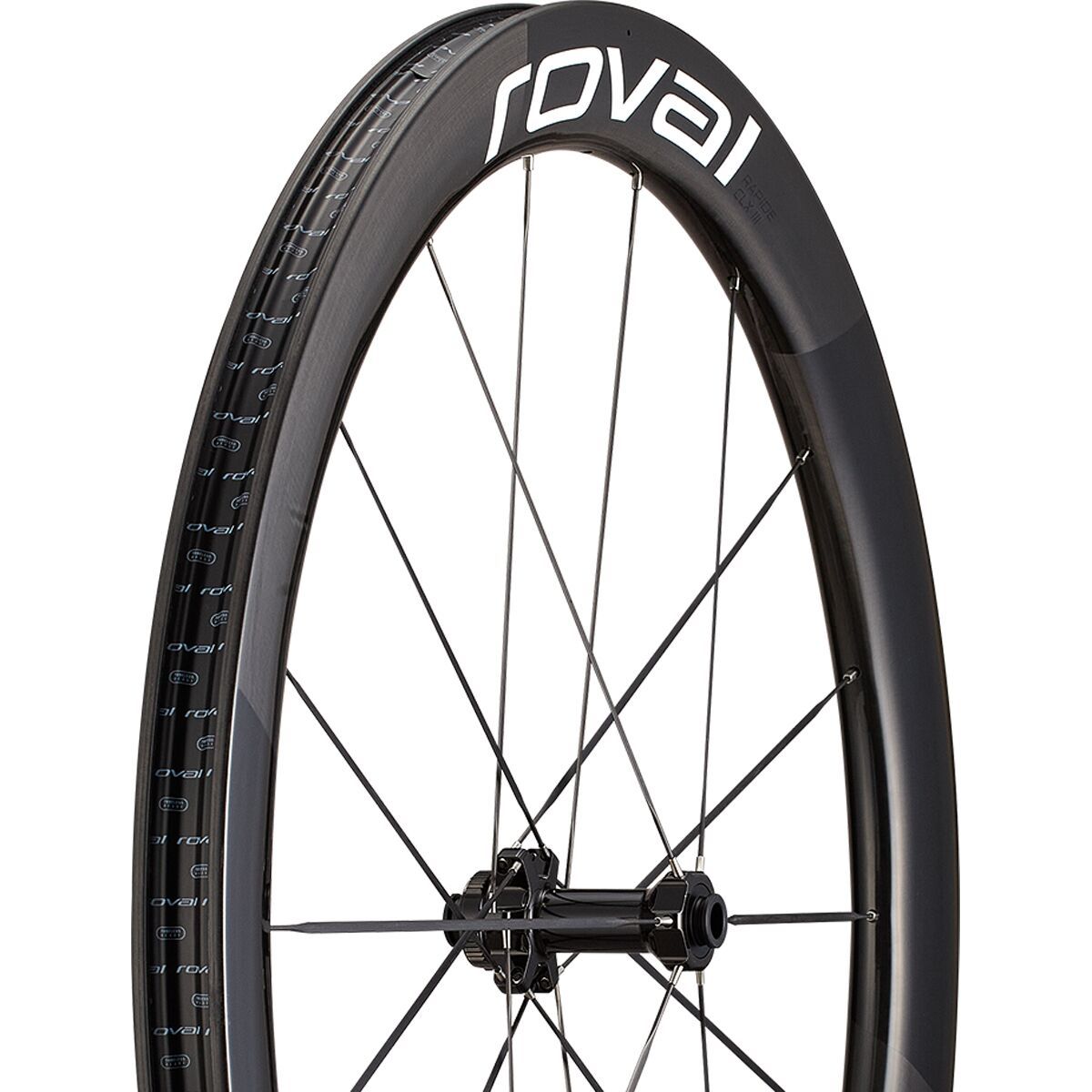 Image of Roval Rapide CLX III Wheel Gloss Carbon/Gloss White, Front