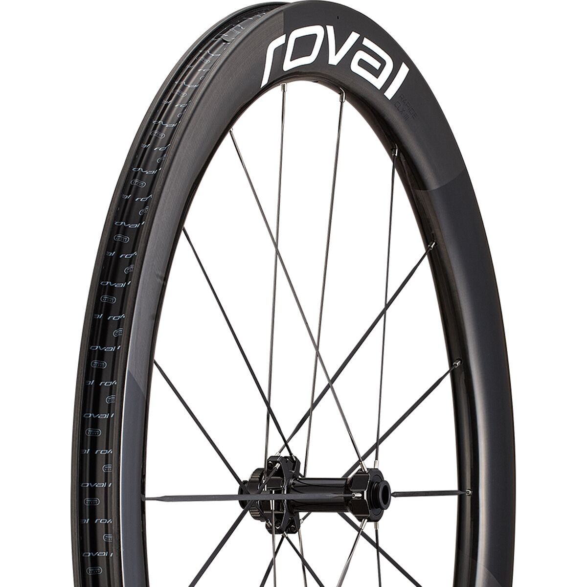 Image of Roval Rapide CLX III Wheel Gloss Carbon/Gloss White, Front