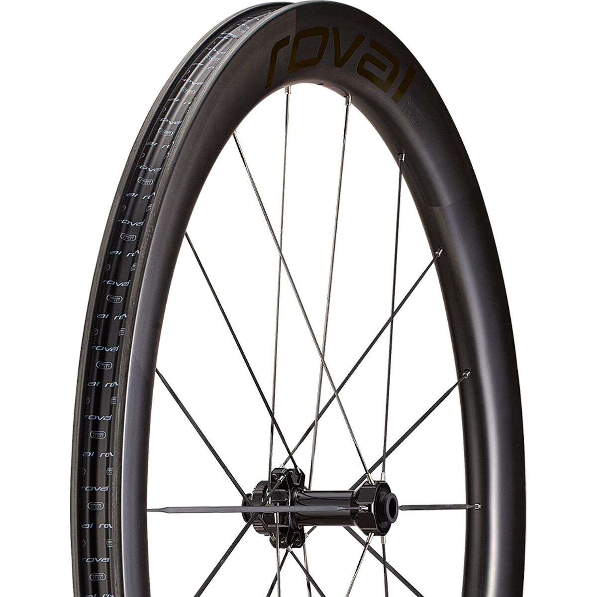 Image of Roval Rapide CLX III Wheel Satin Carbon/Gloss Black, Front