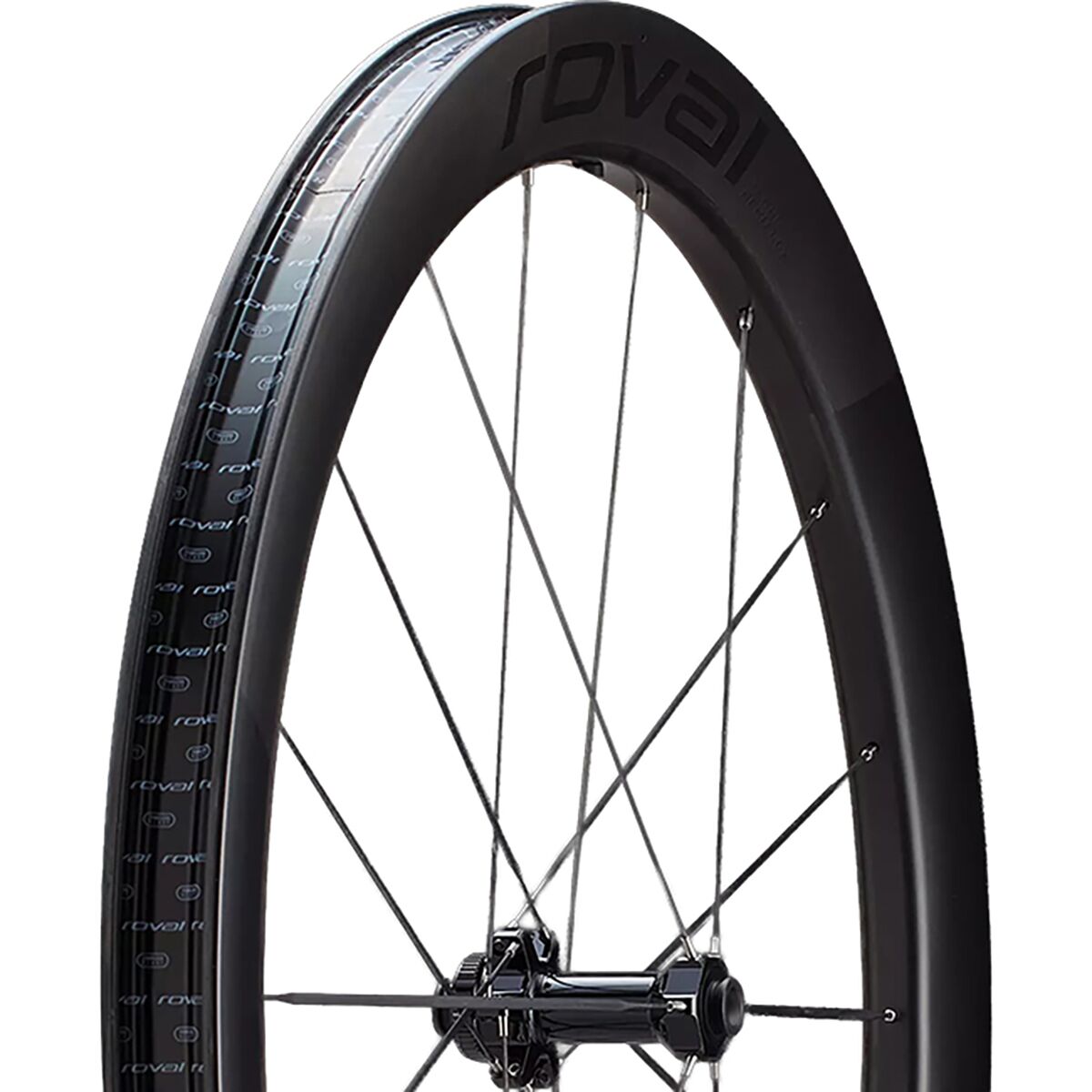 Image of Roval Terra Aero CLX Wheel Satin Carbon/Gloss Black, 12x100mm, Front