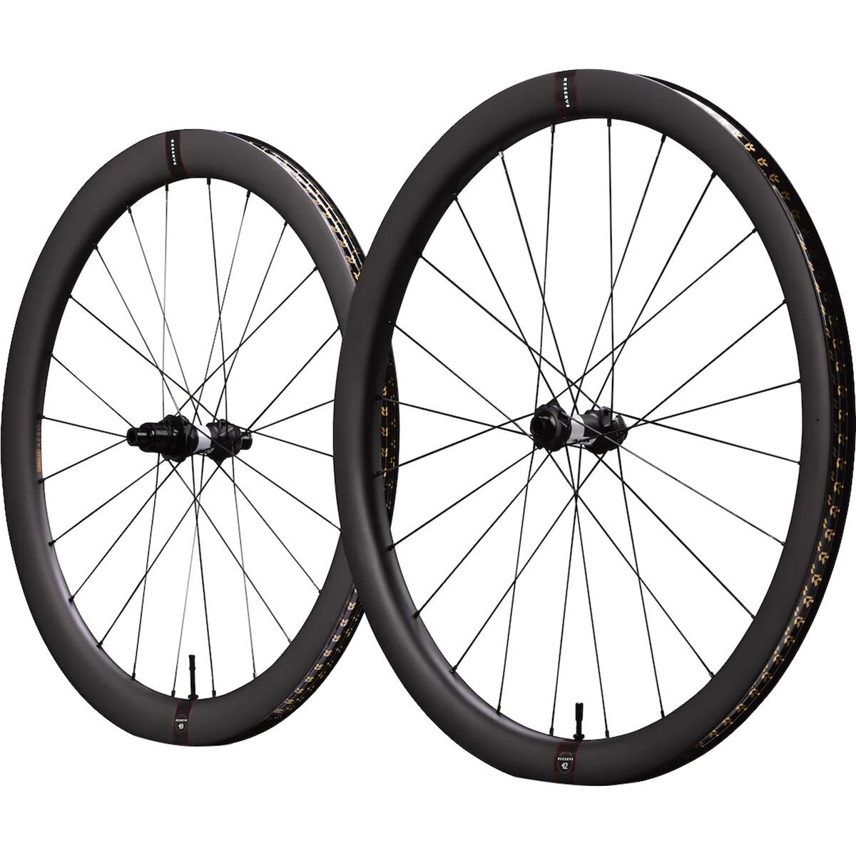 Image of Reserve 42/49 TA DT 350 Carbon Wheelset Black, 12x100x12/142, XDR, Centerlock