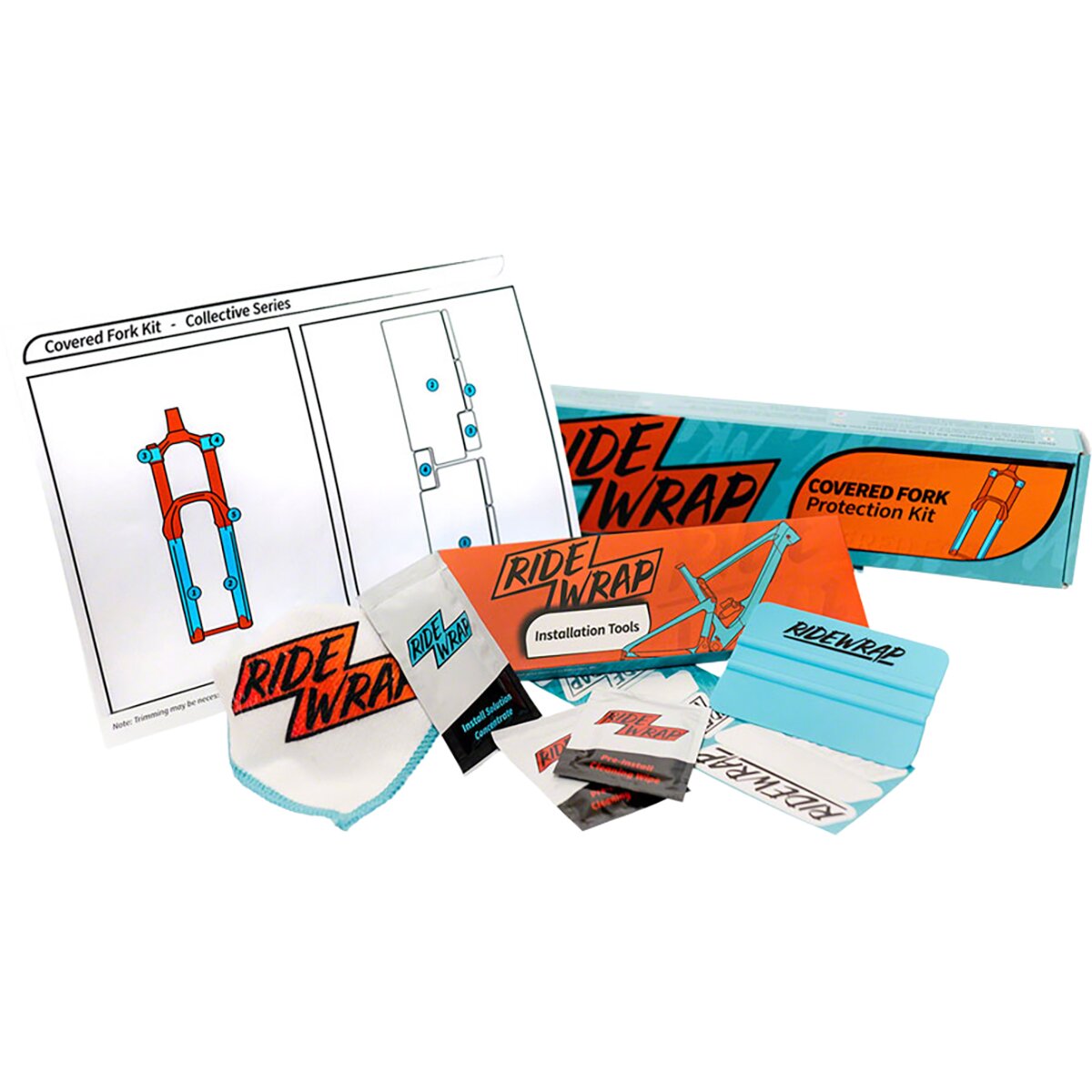 Image of RideWrap Covered Fork Protection Kit Gloss, Road/Gravel