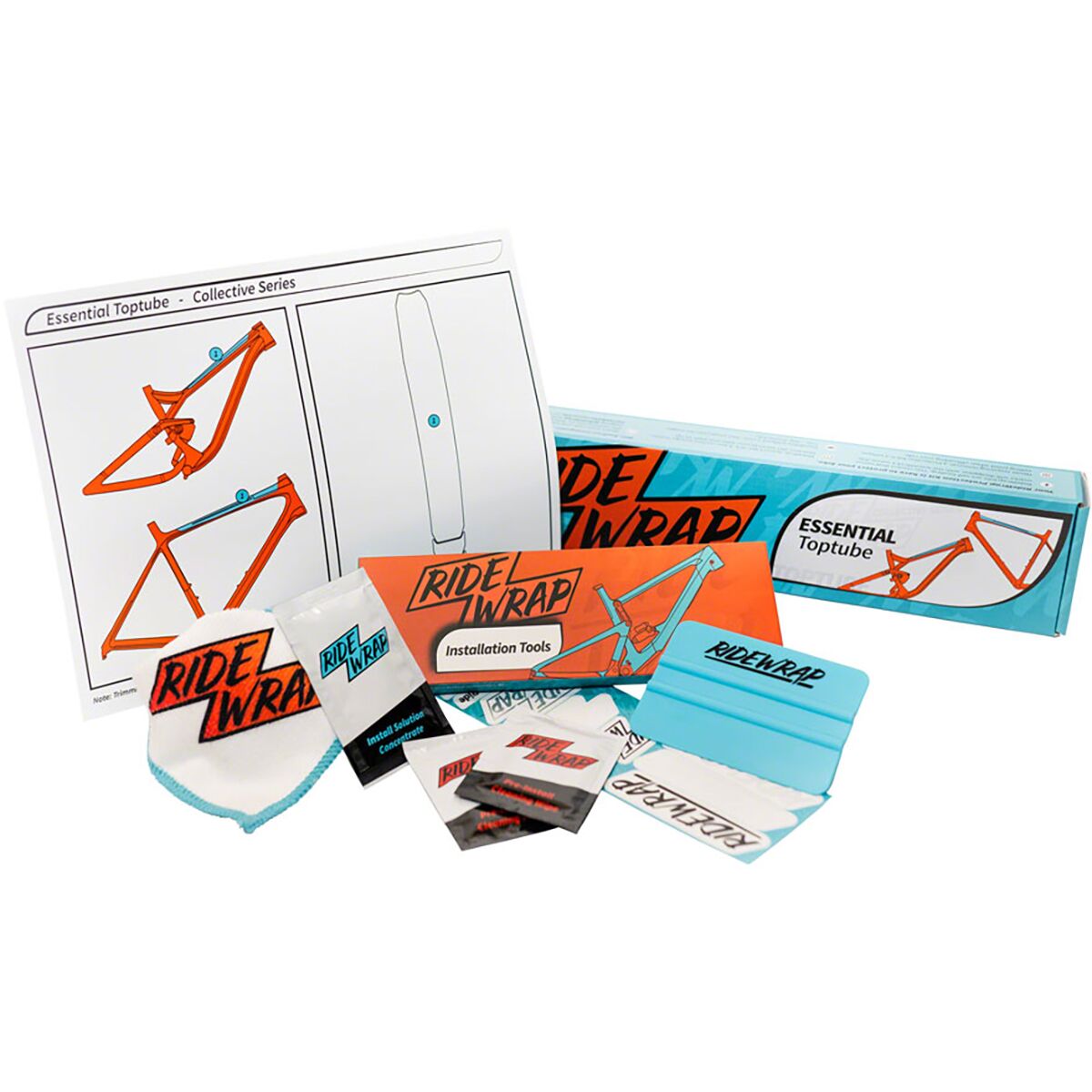 Image of RideWrap Essential Toptube Protection Kit Gloss, One Size