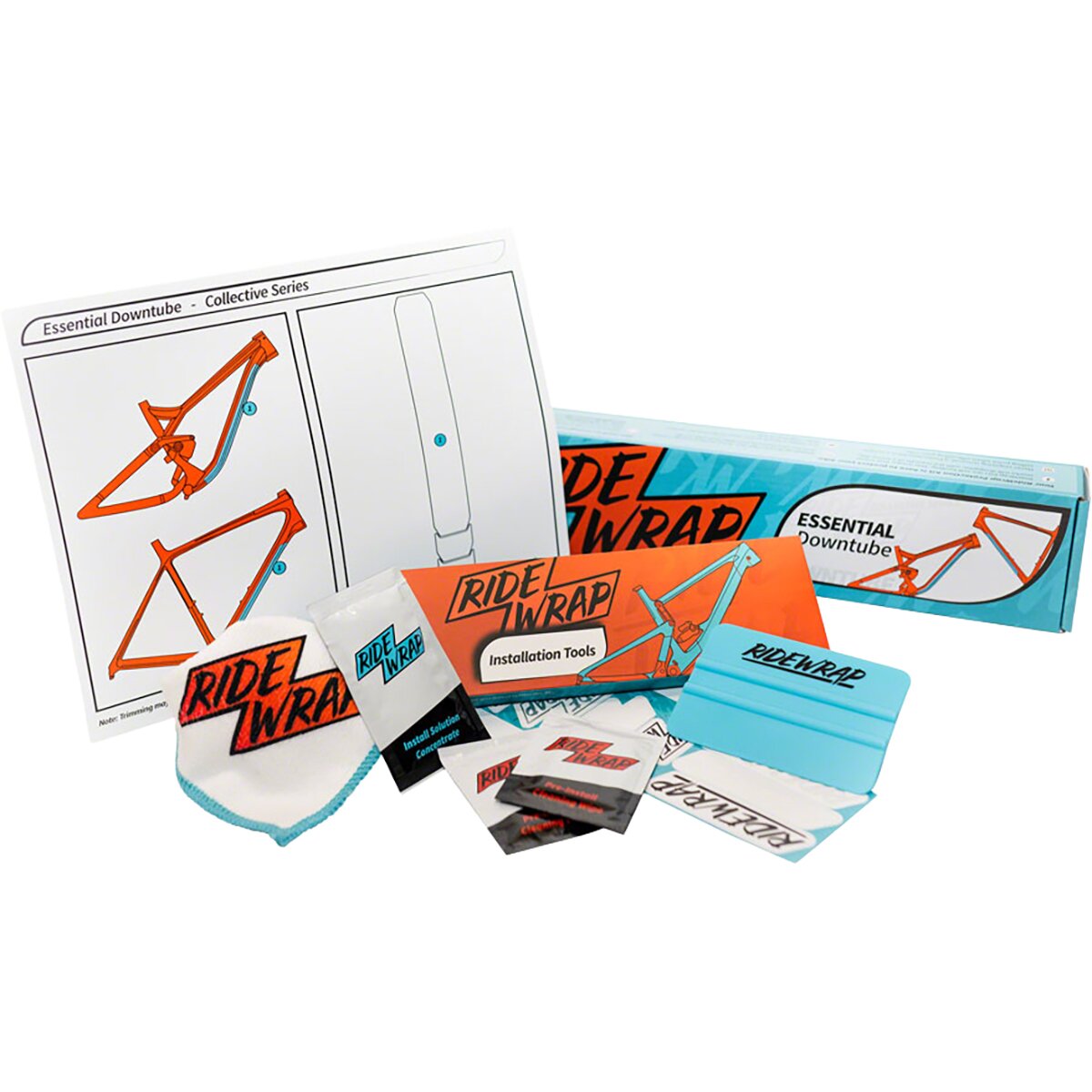 Image of RideWrap Essential Downtube MTB Protection + Install Matte, MTB
