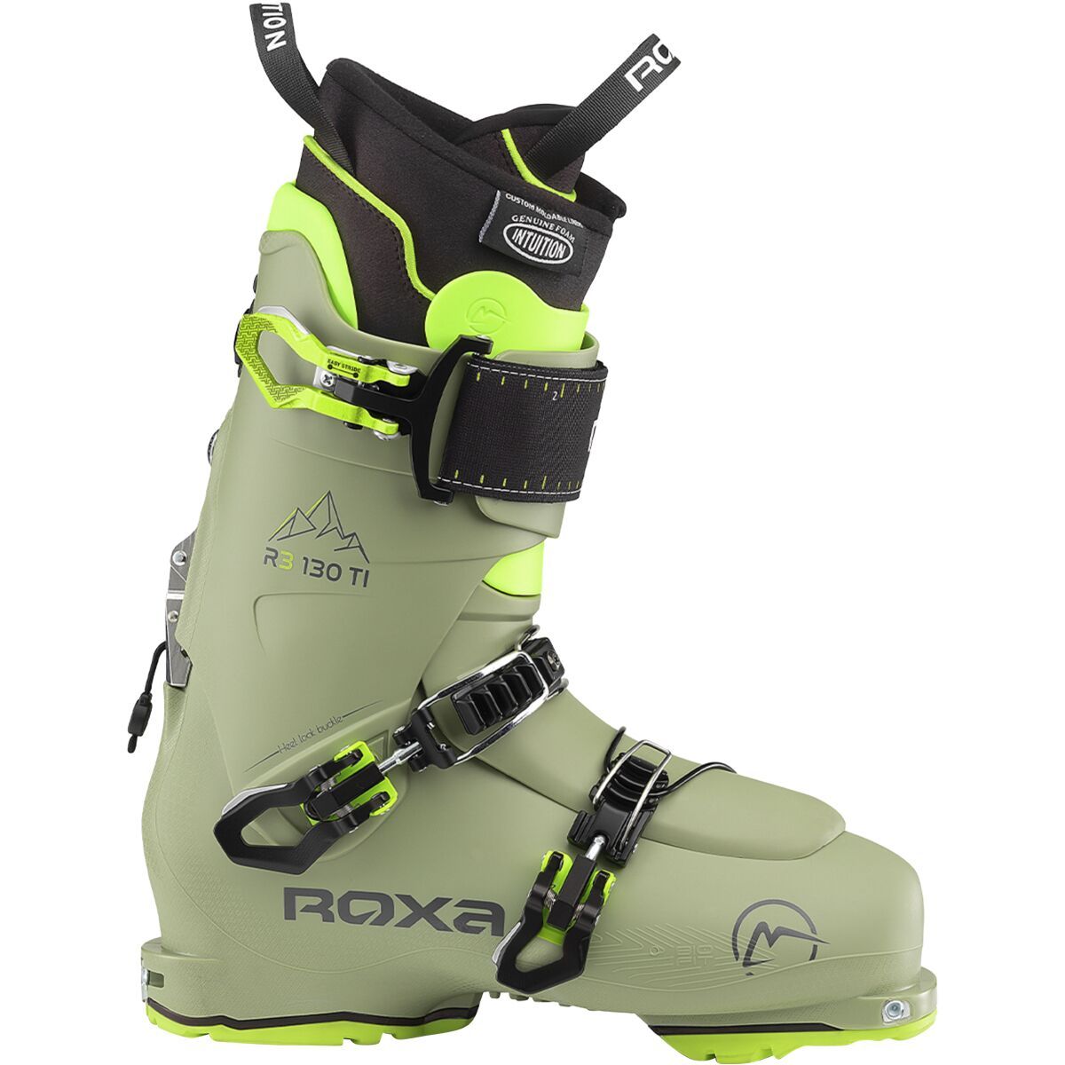 Roxa R3 130 Ti IR Wrap Alpine Touring Boot - 2024 olive/neon, 24.5