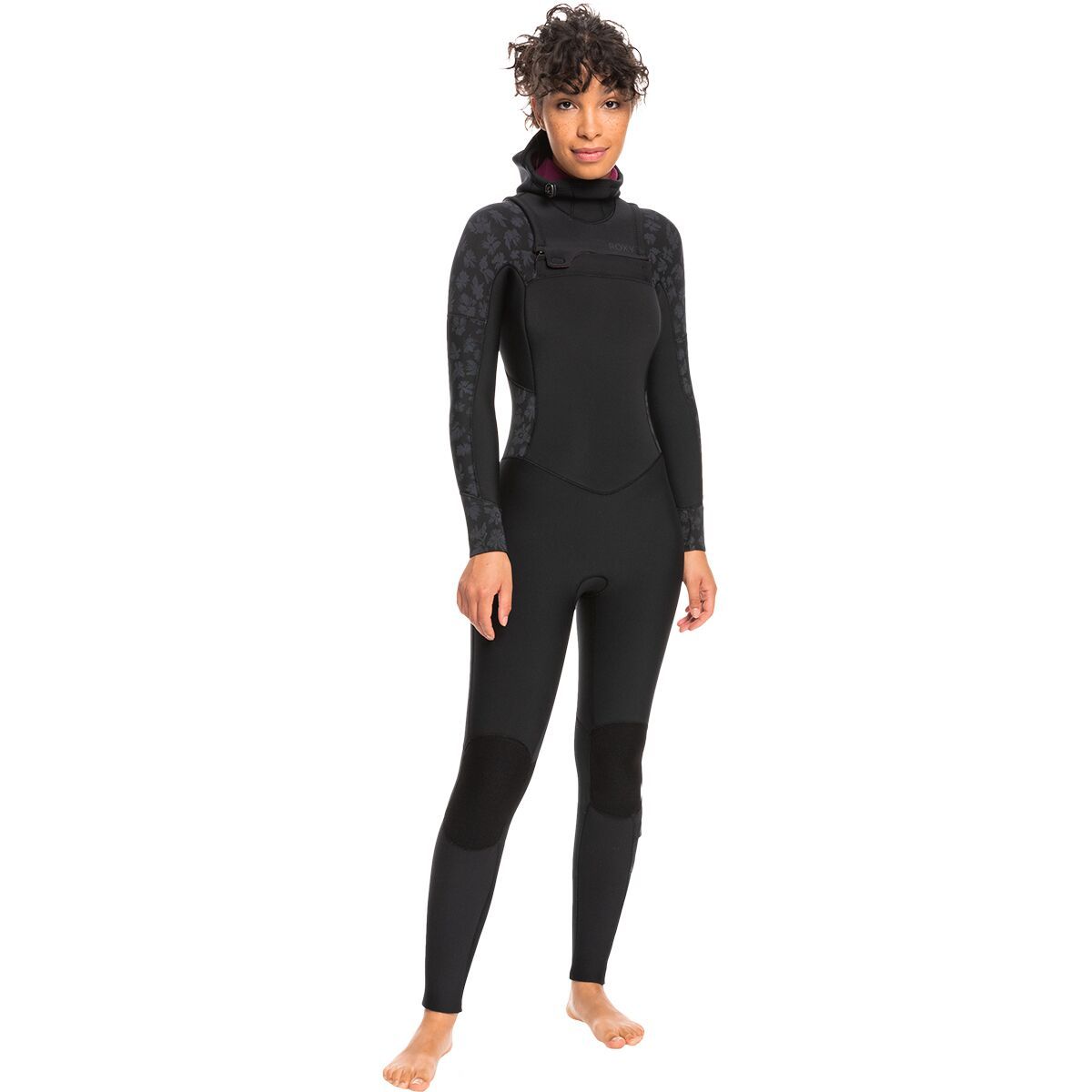 Roxy 5/4/3mm Swell Series Hooded Chest-Zip GBS Wetsuit - Women's Black, 2