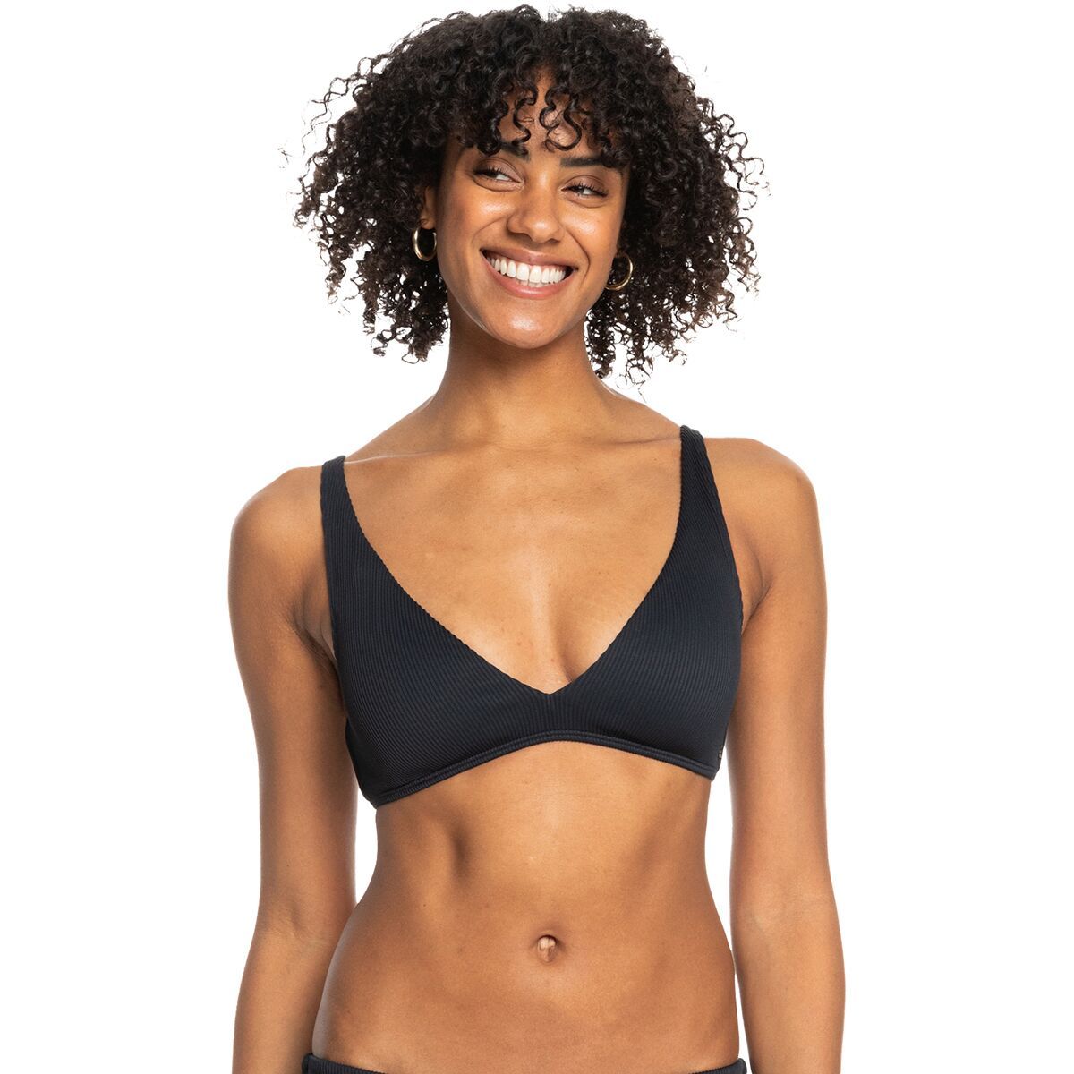 Roxy Rib Love The Oceana V Bikini Top - Women's Anthracite, S