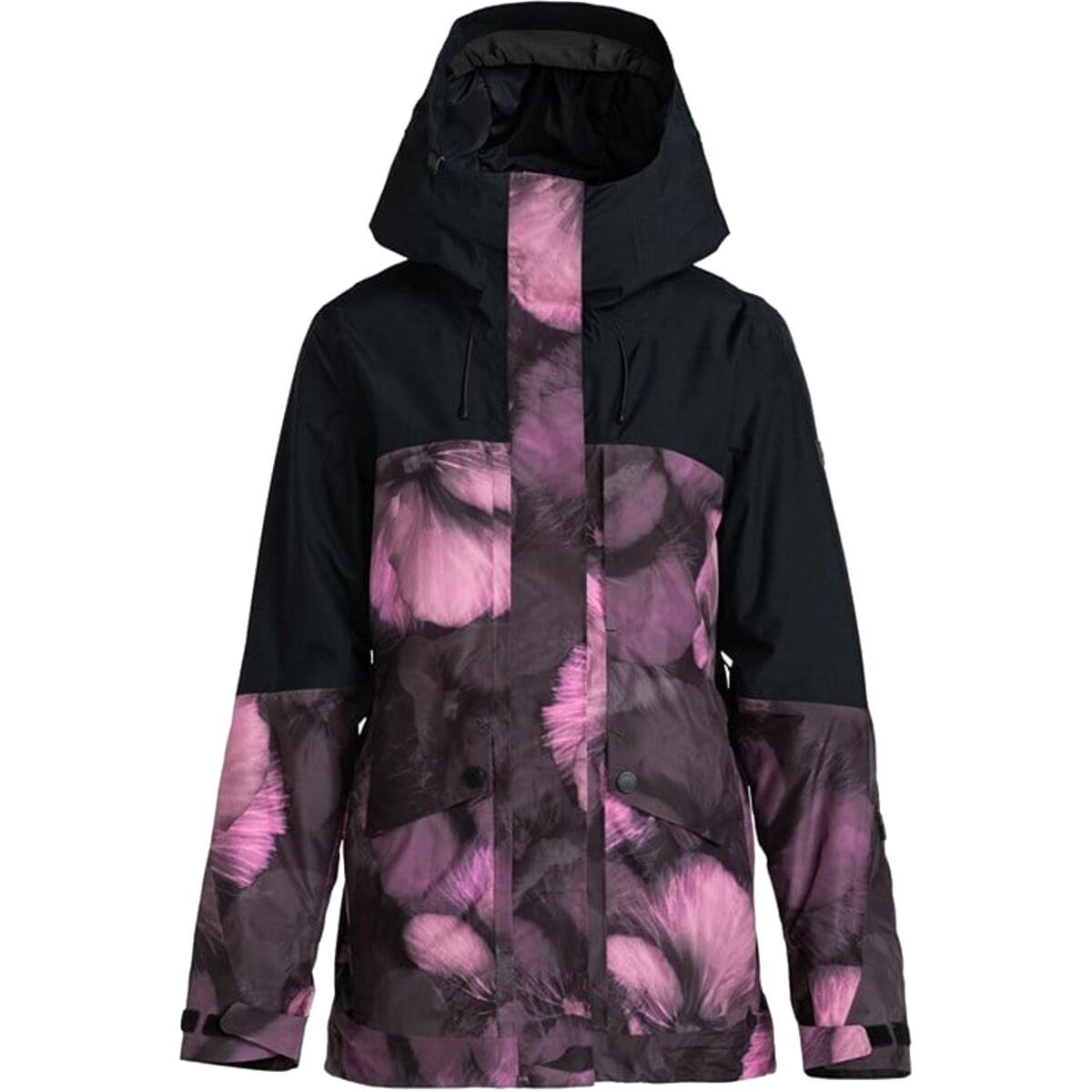 Image of Roxy GORE-TEX Glade Printed Snow Jacket - Women's True Black/Pansy/Pansy, XS