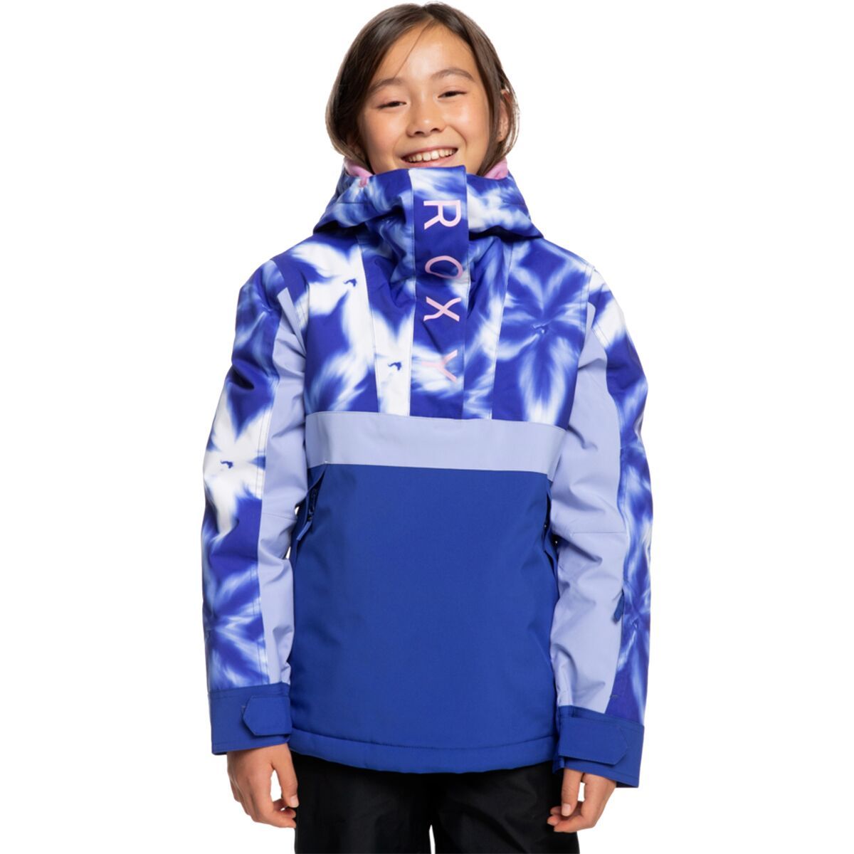 Roxy Shelter Jacket - Girls' Bluing Frozen Flower, XXL(16)