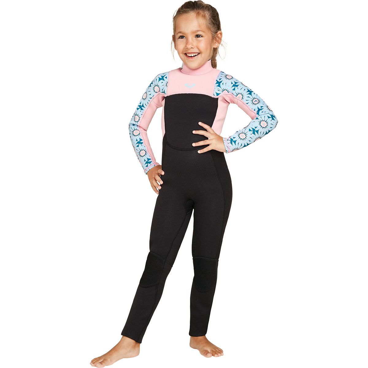 Roxy 3/2 Prologue BZ FLCK Wetsuit - Toddler Girls' Crystal Teal Sol Flower, 2G
