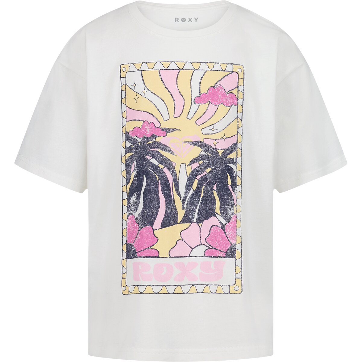 Image of Roxy Sun-Kissed Oversized T-Shirt - Girls' Egret, S(7)