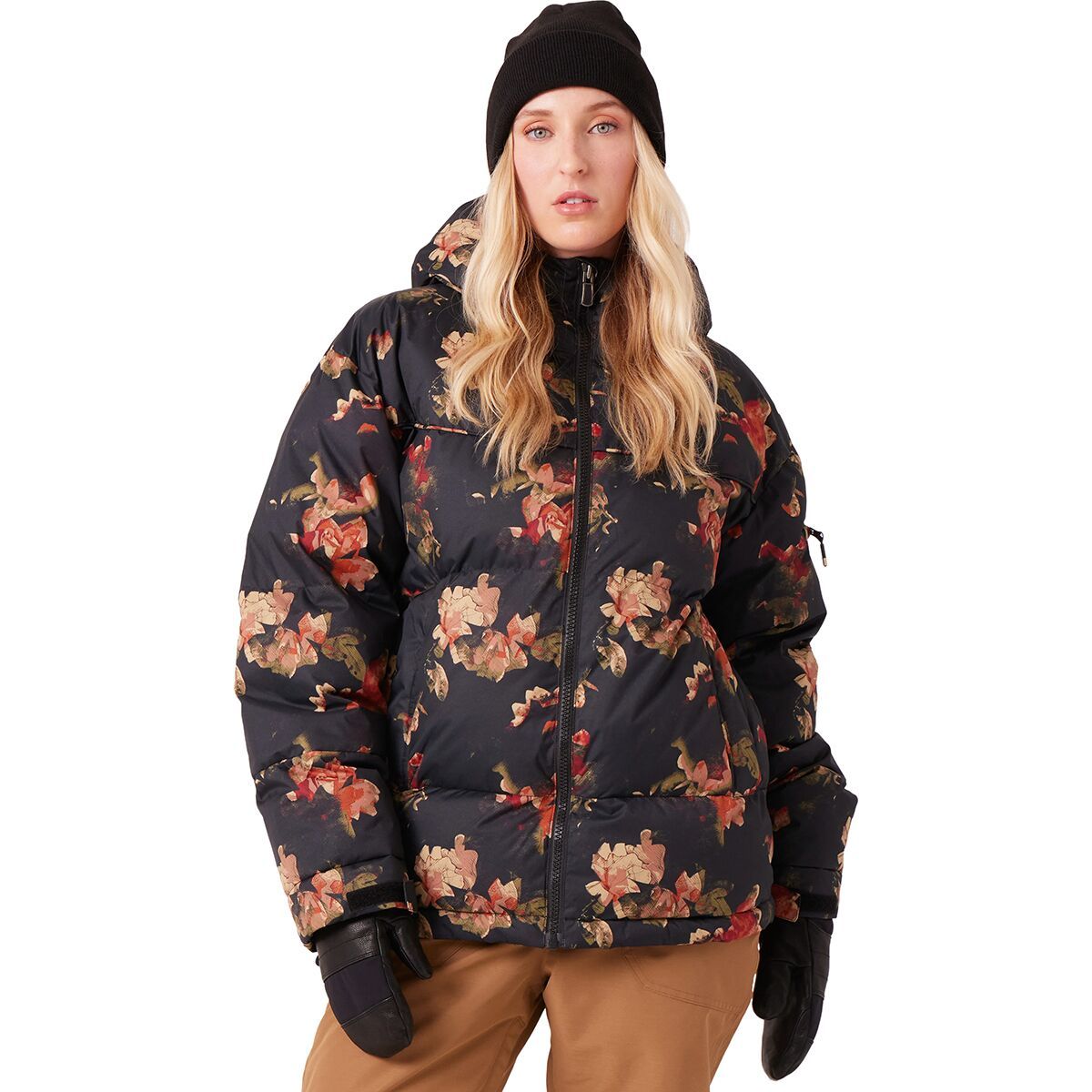 Image of Roxy Alofted Puffy Print Jacket - Women's Rose Garden, M