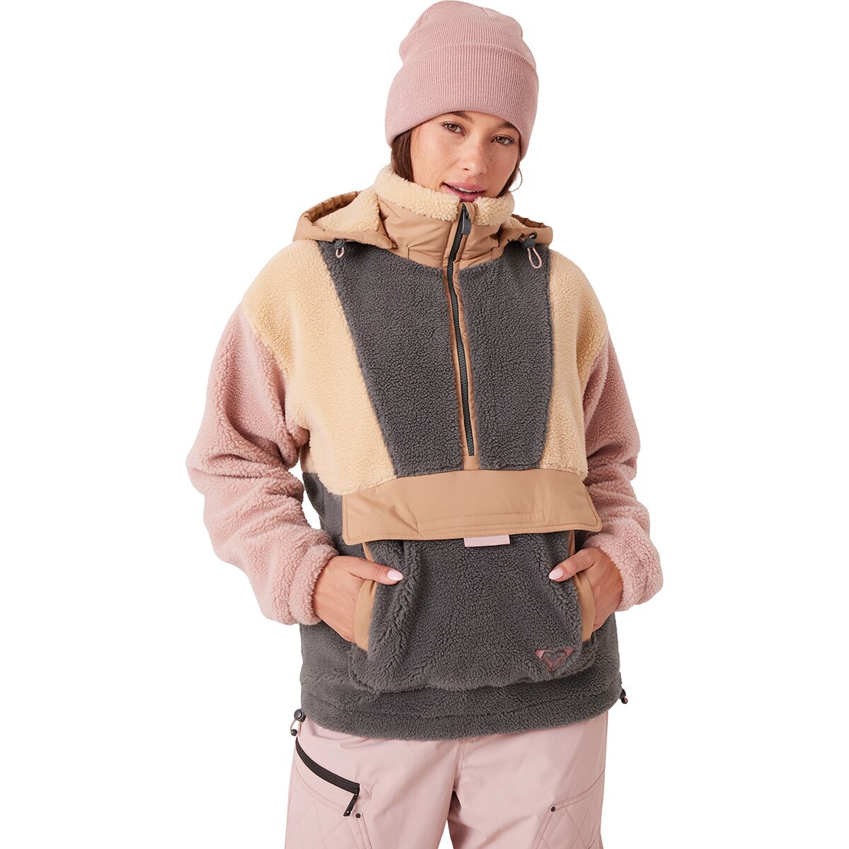 Image of Roxy Rita 1/2-Zip Sherpa Anorak - Women's Multi, M